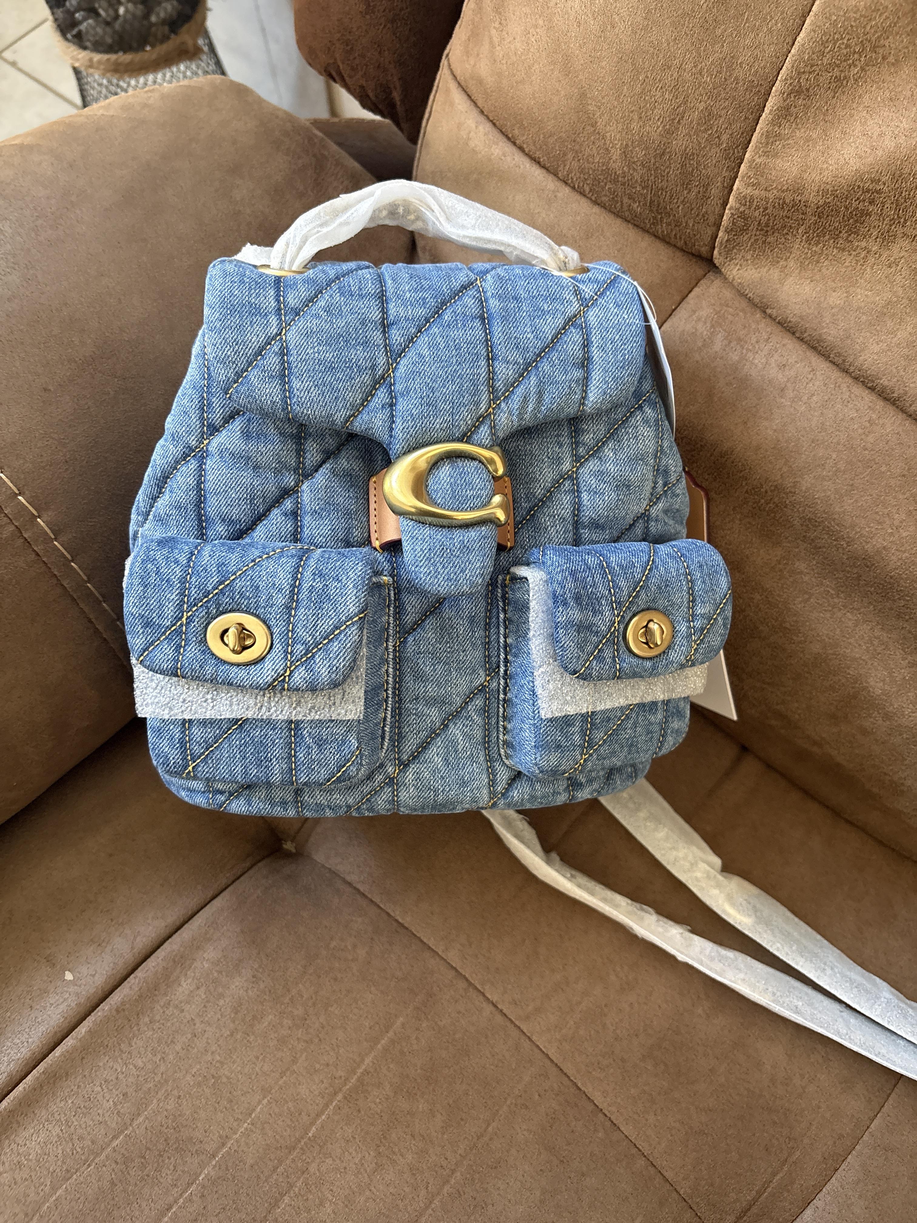 バッグ CZ747 COACH Tabby Quilted Backpack Denim Blue CZ747 Outlet NEW | eBay