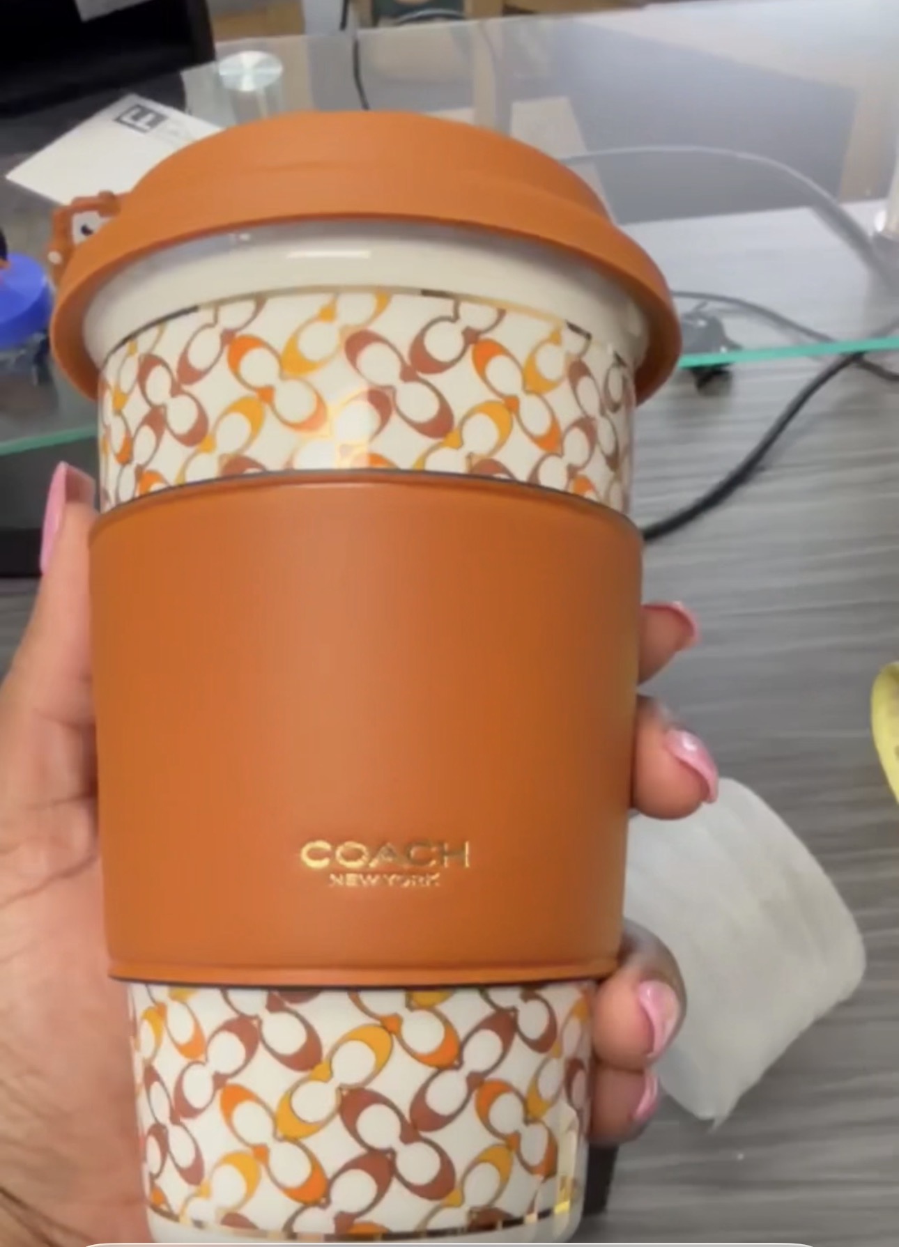 Signature Hot Lidded Cup | COACH