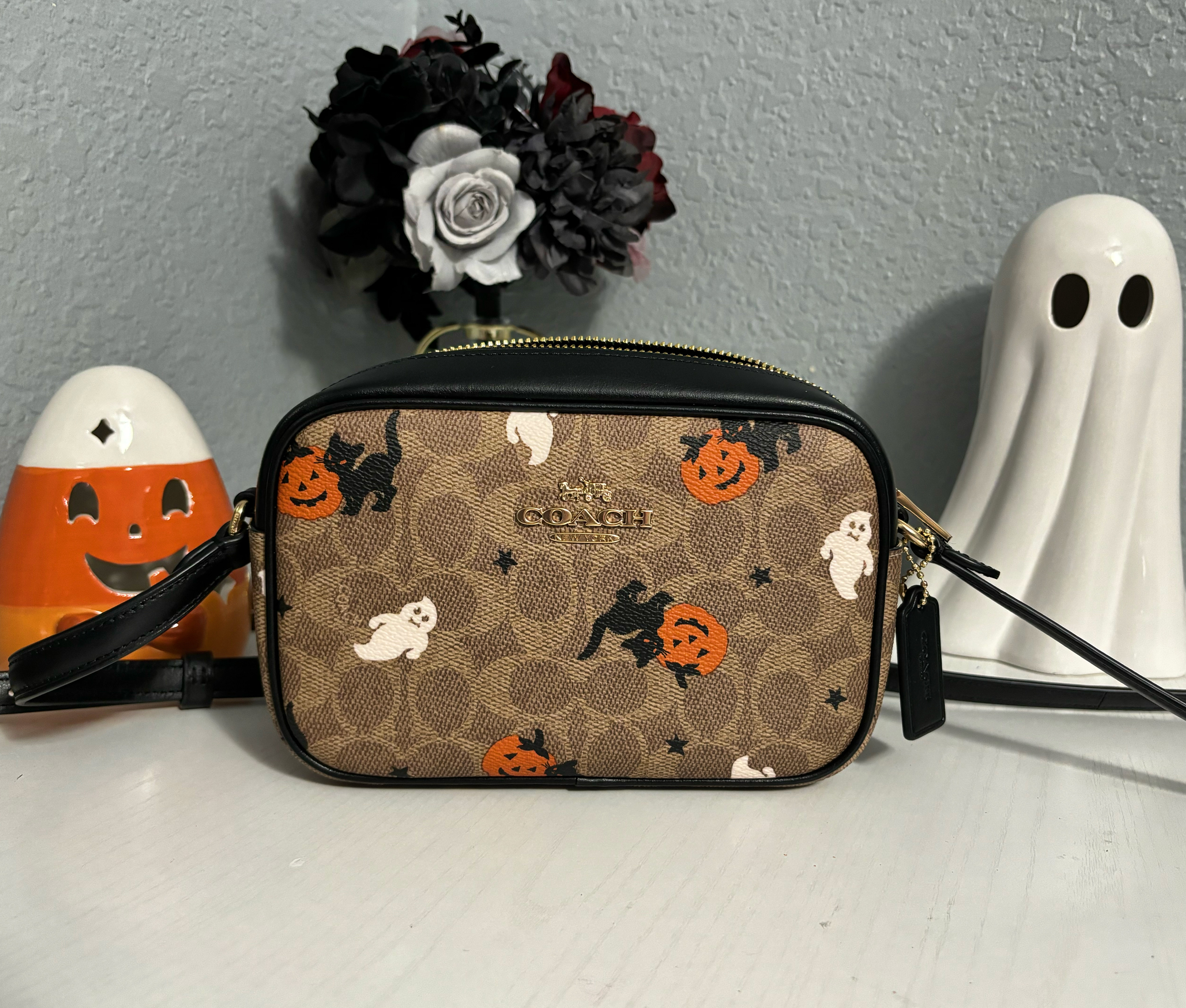 Mini Jamie Camera Bag In Signature Canvas With Country Floral