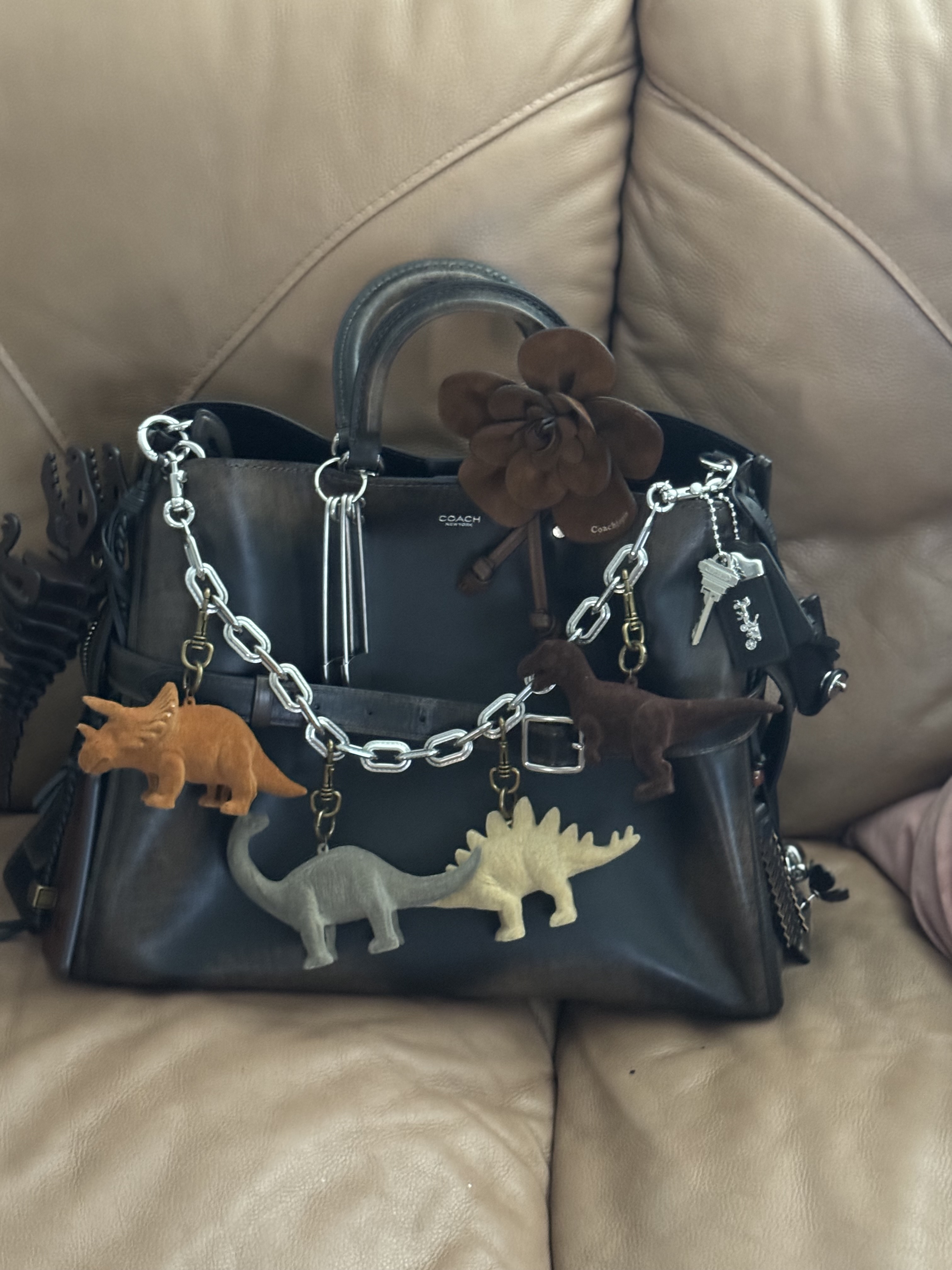 Rogue Bag 40 In Loved Leather With Charms | Bags | Coach | COACH®
