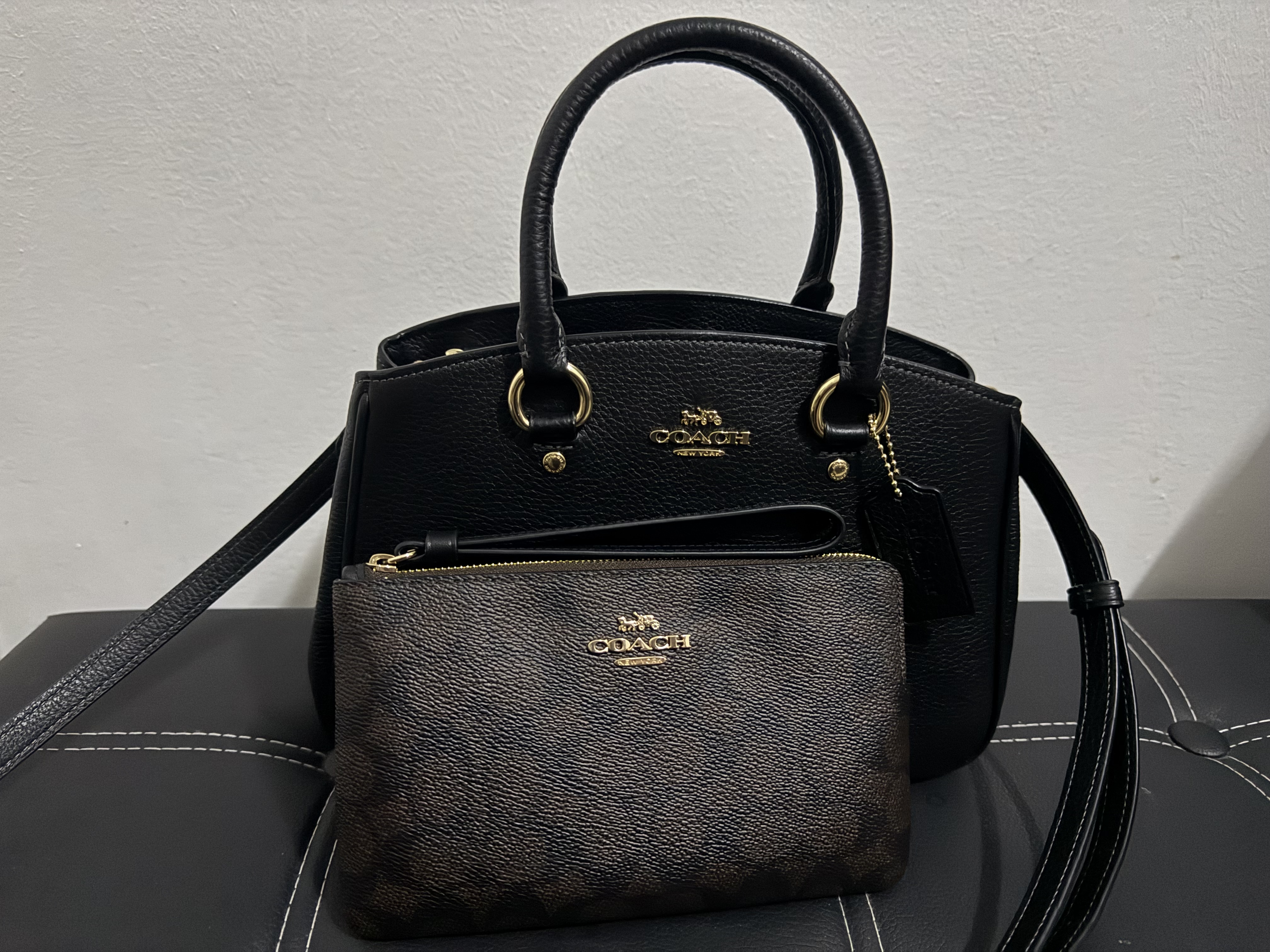 Large Corner Zip Wristlet With Newspaper Print | Bags | Coach | COACH®