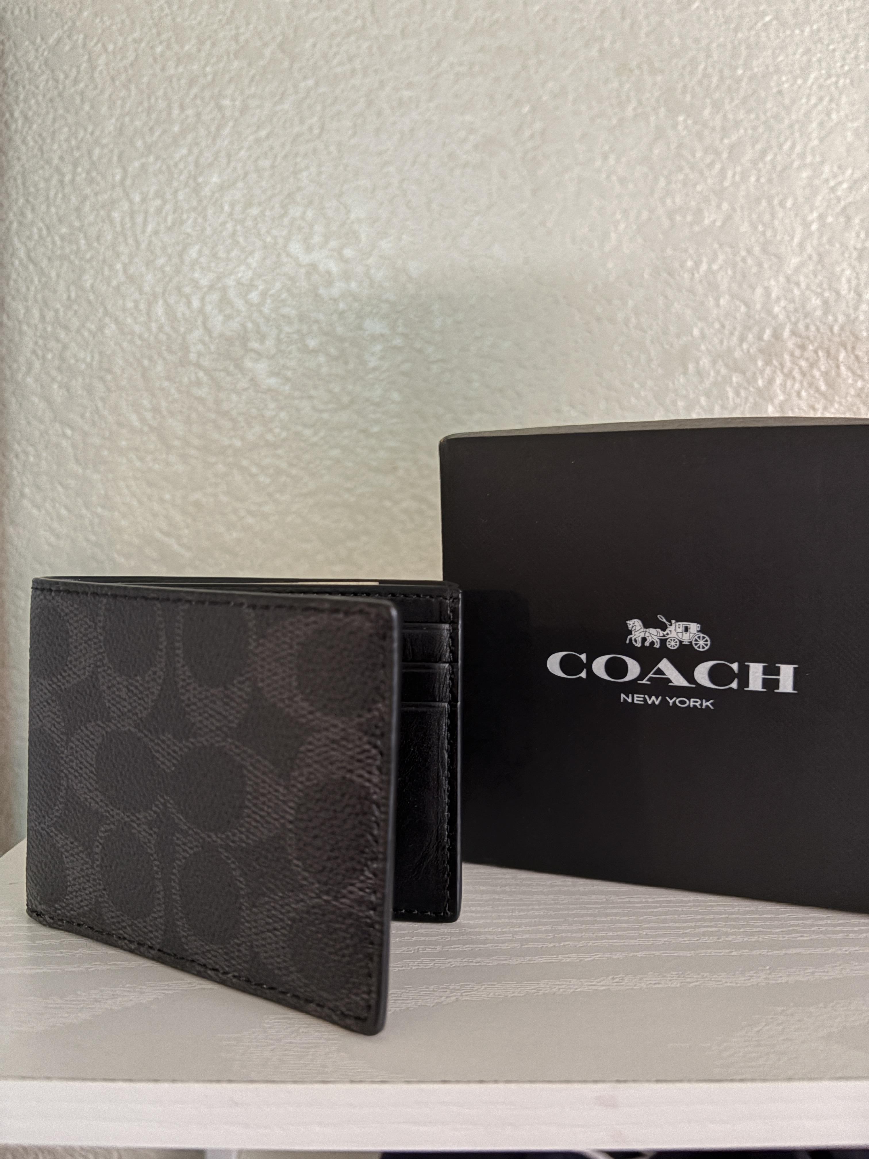 COACH® | Slim Billfold Wallet In Signature Leather