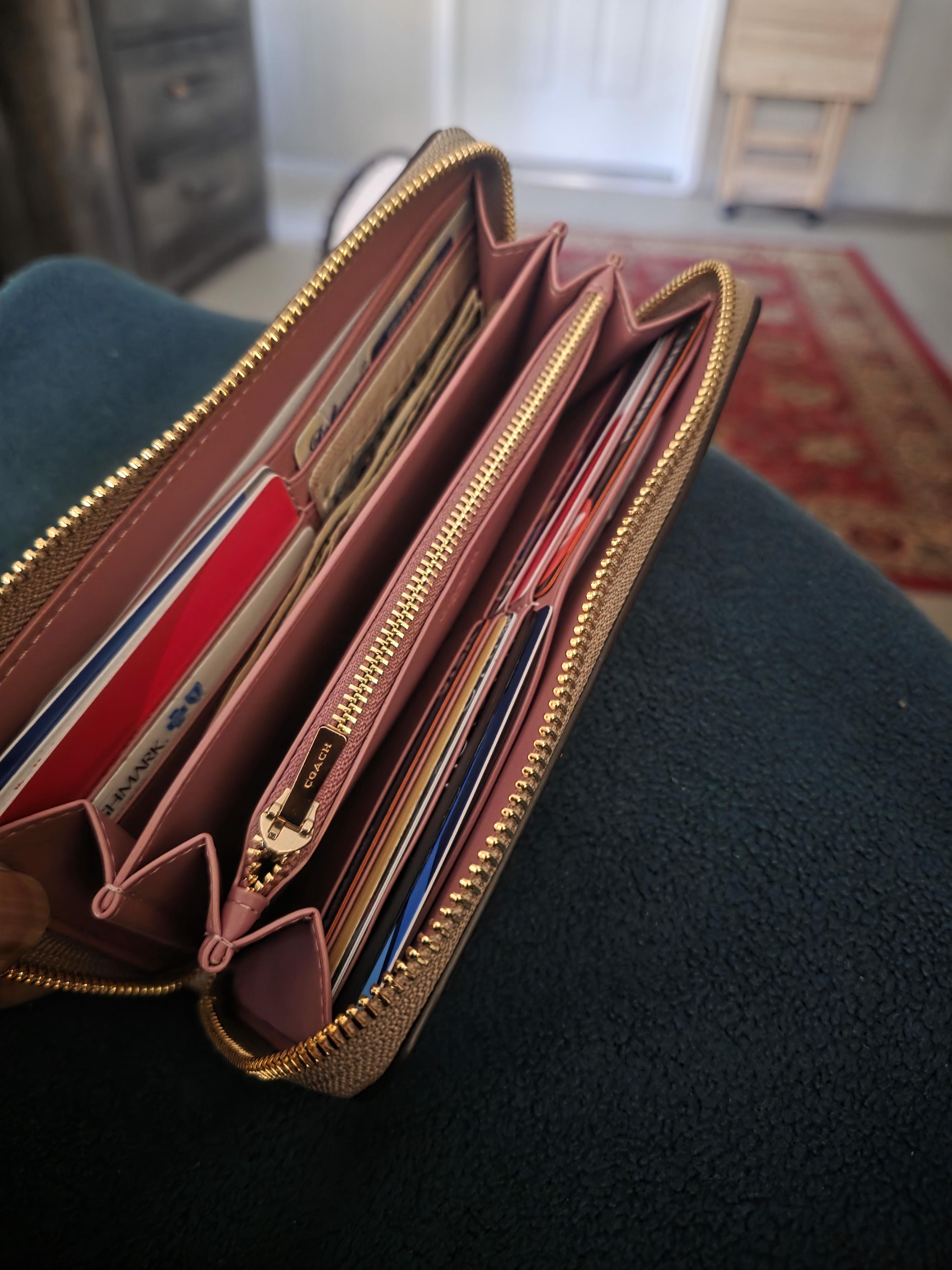 Long Zip Around Wallet In Signature Canvas With Coach Graphic