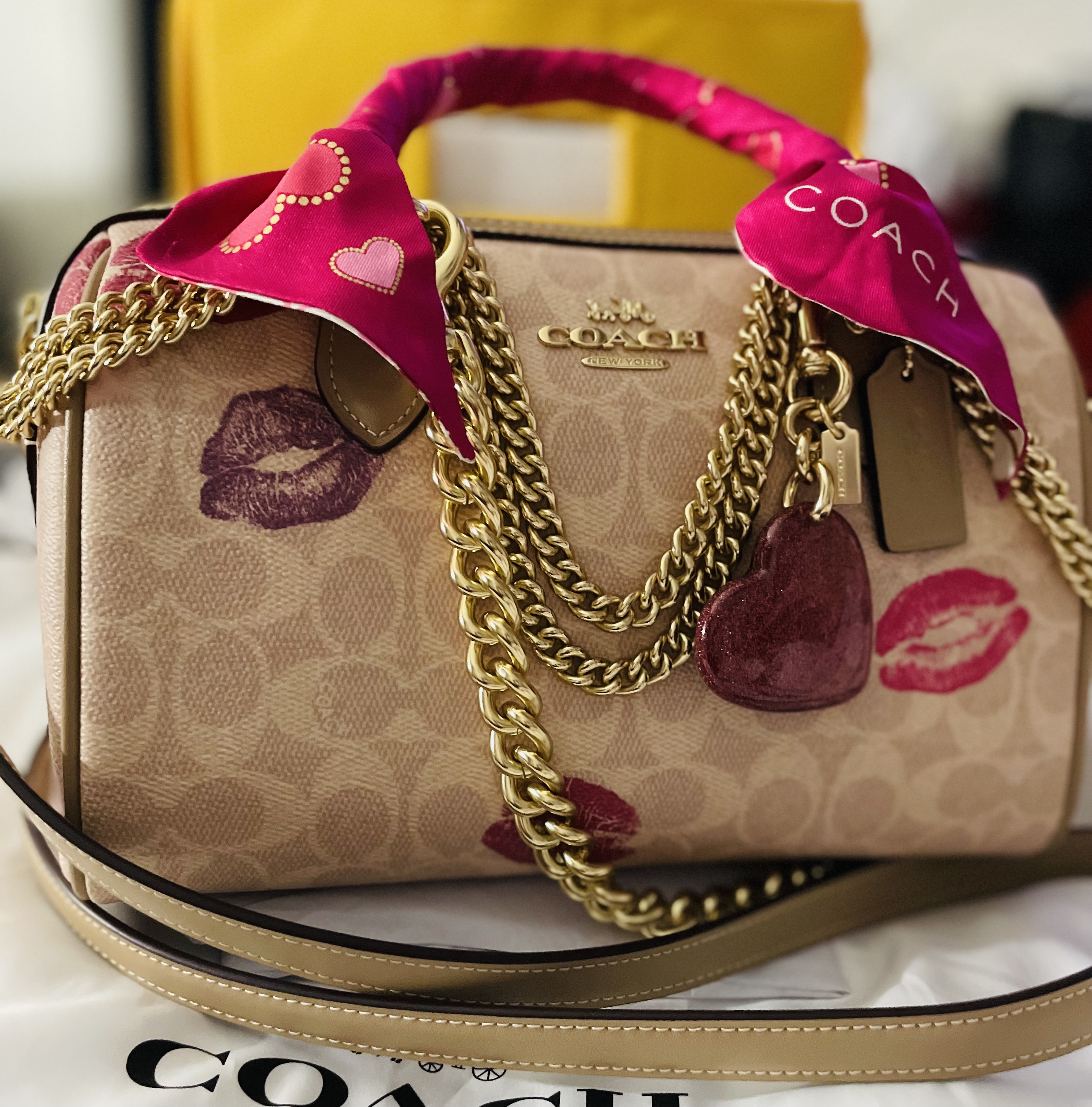 Coach X Peanuts Rowan Satchel Bag In Signature Canvas With Snoopy