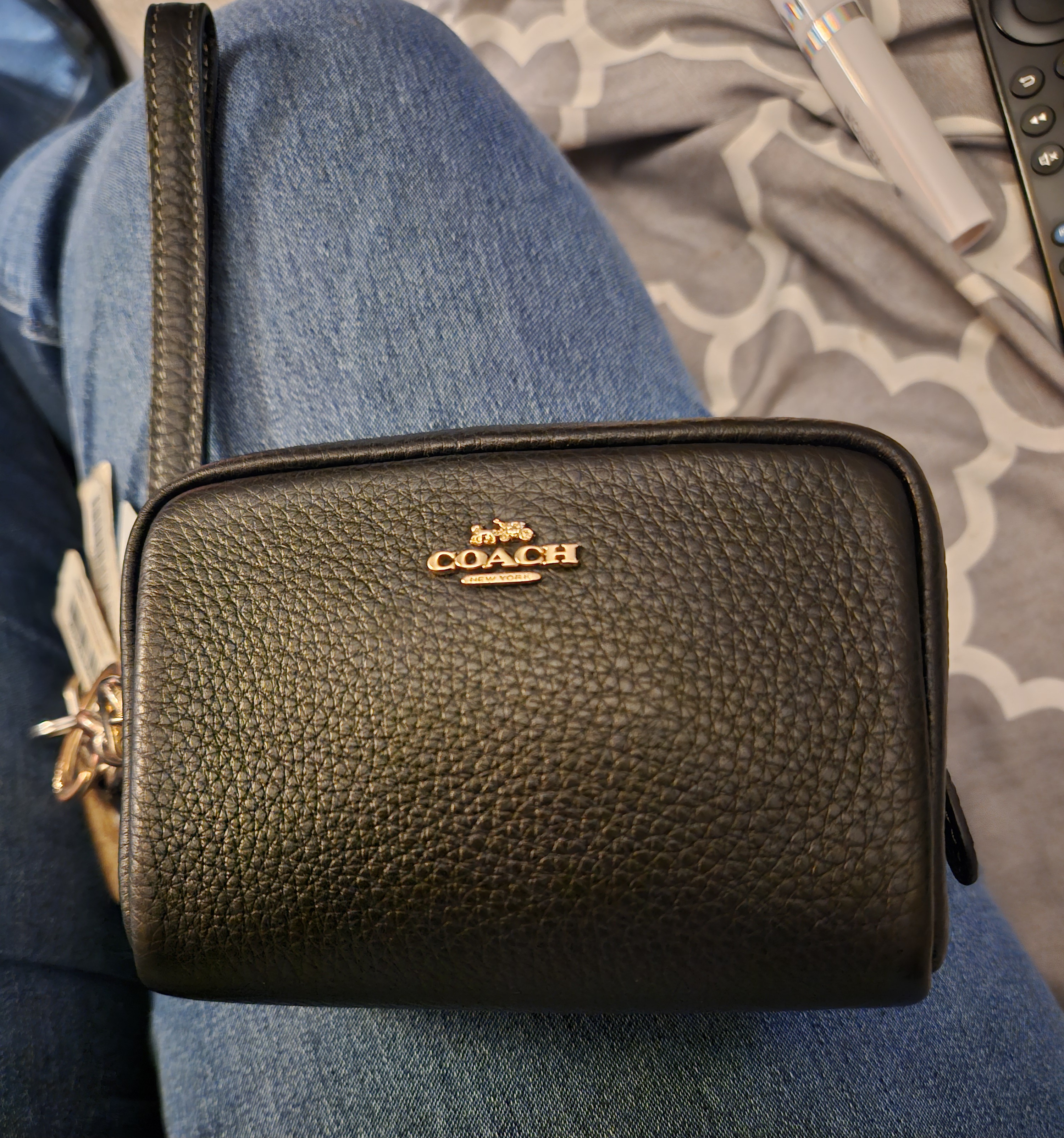 Pouch Wristlet In Signature Denim | Wallets | Coach | COACH®