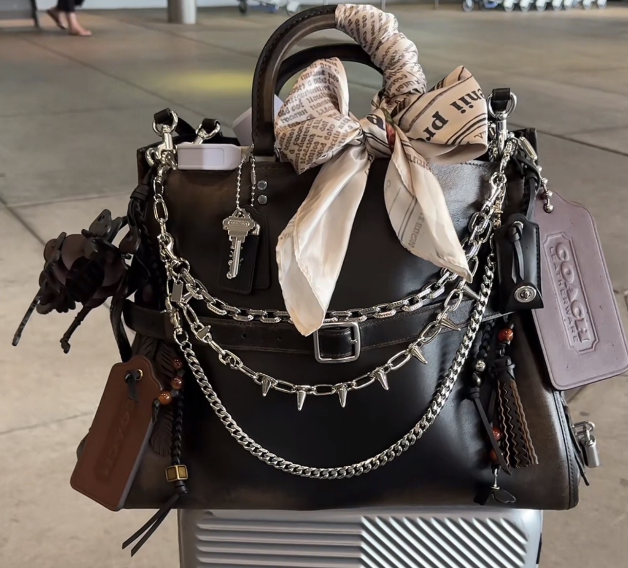 Rogue Bag 40 In Loved Leather With Charms | Bags | Coach | COACH®
