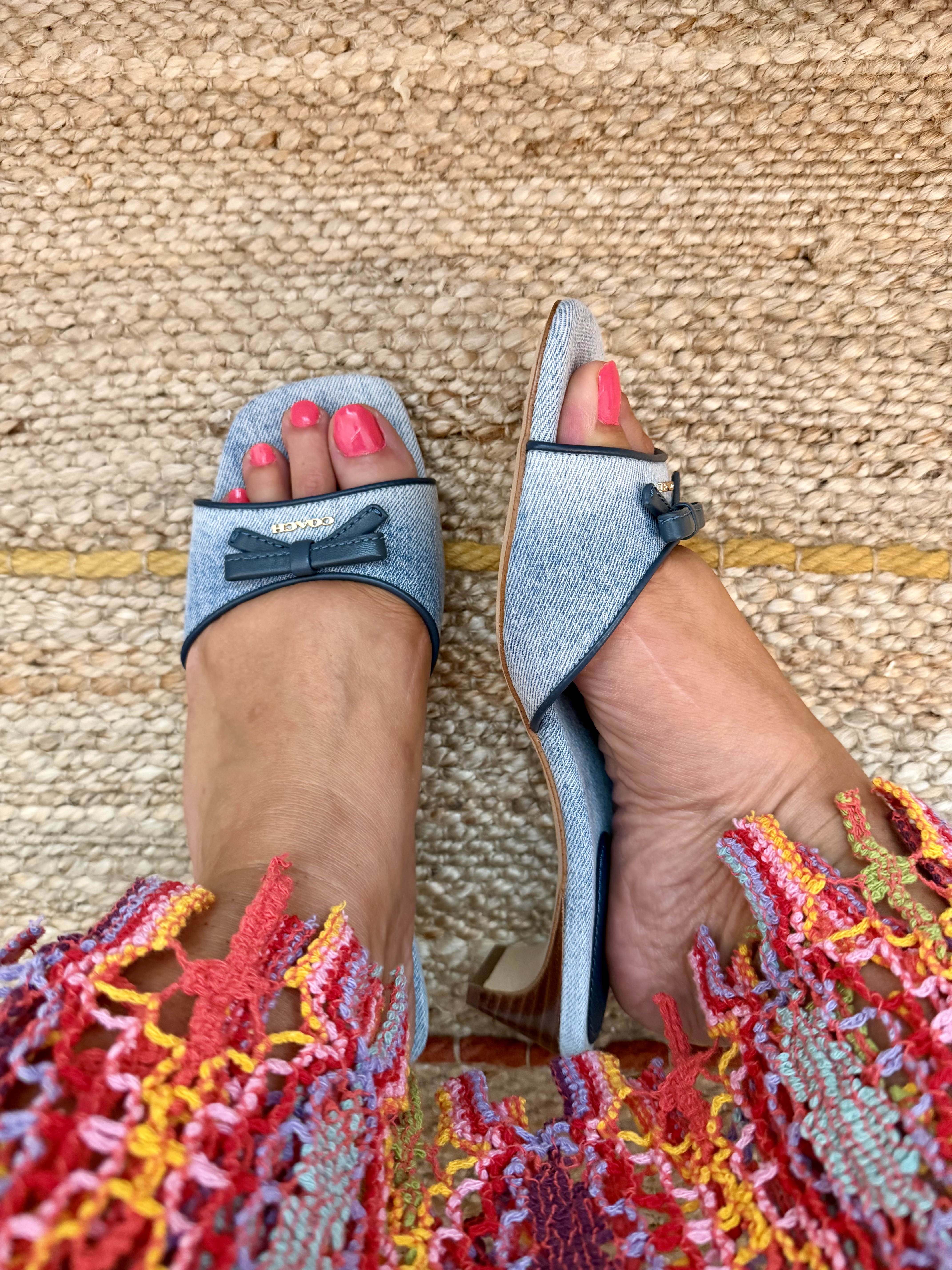 Bow Kitten Heel Sandal In Signature Jacquard | COACH®