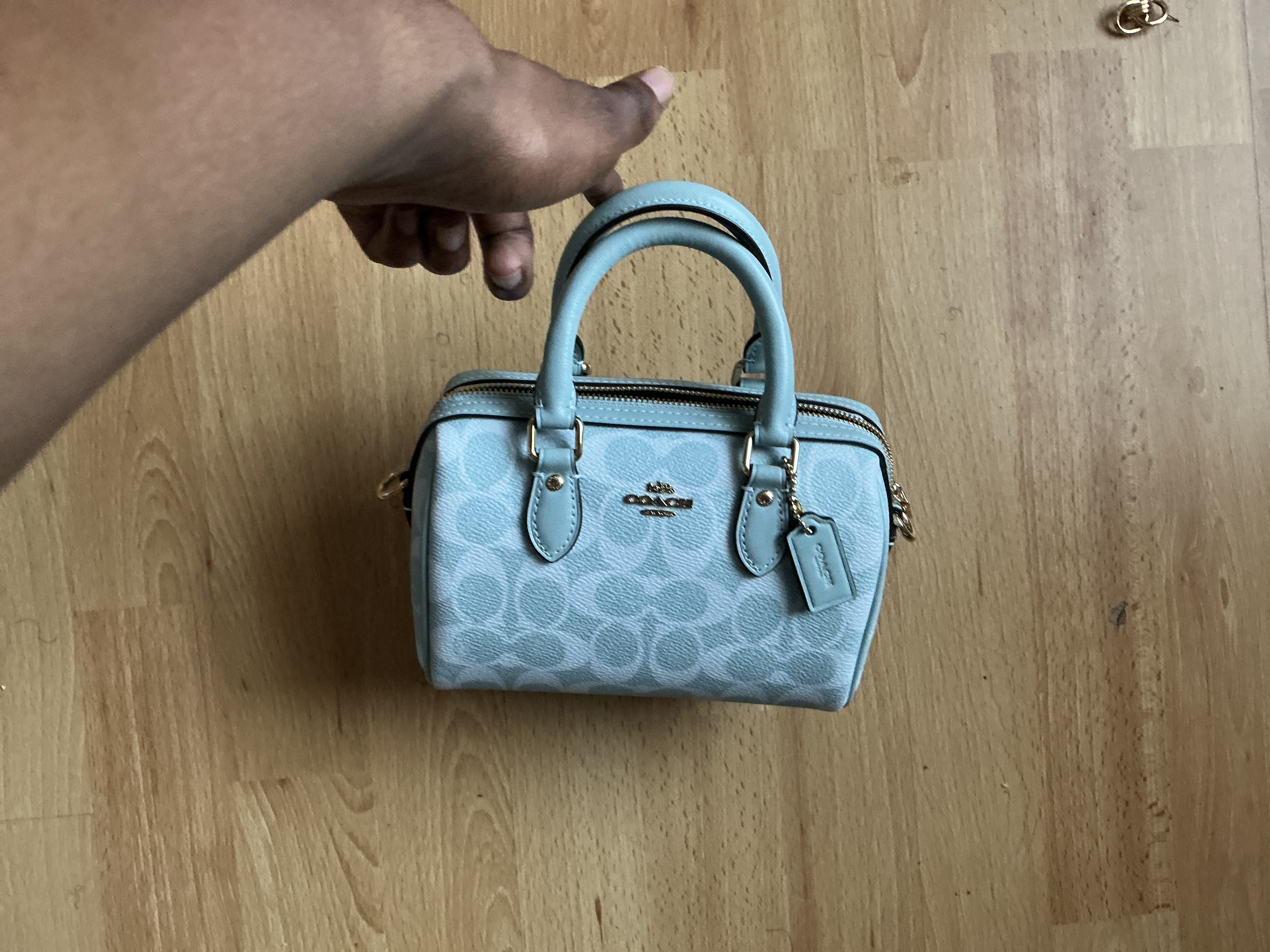 Mini Rowan Crossbody Bag In Signature Jacquard With Floral