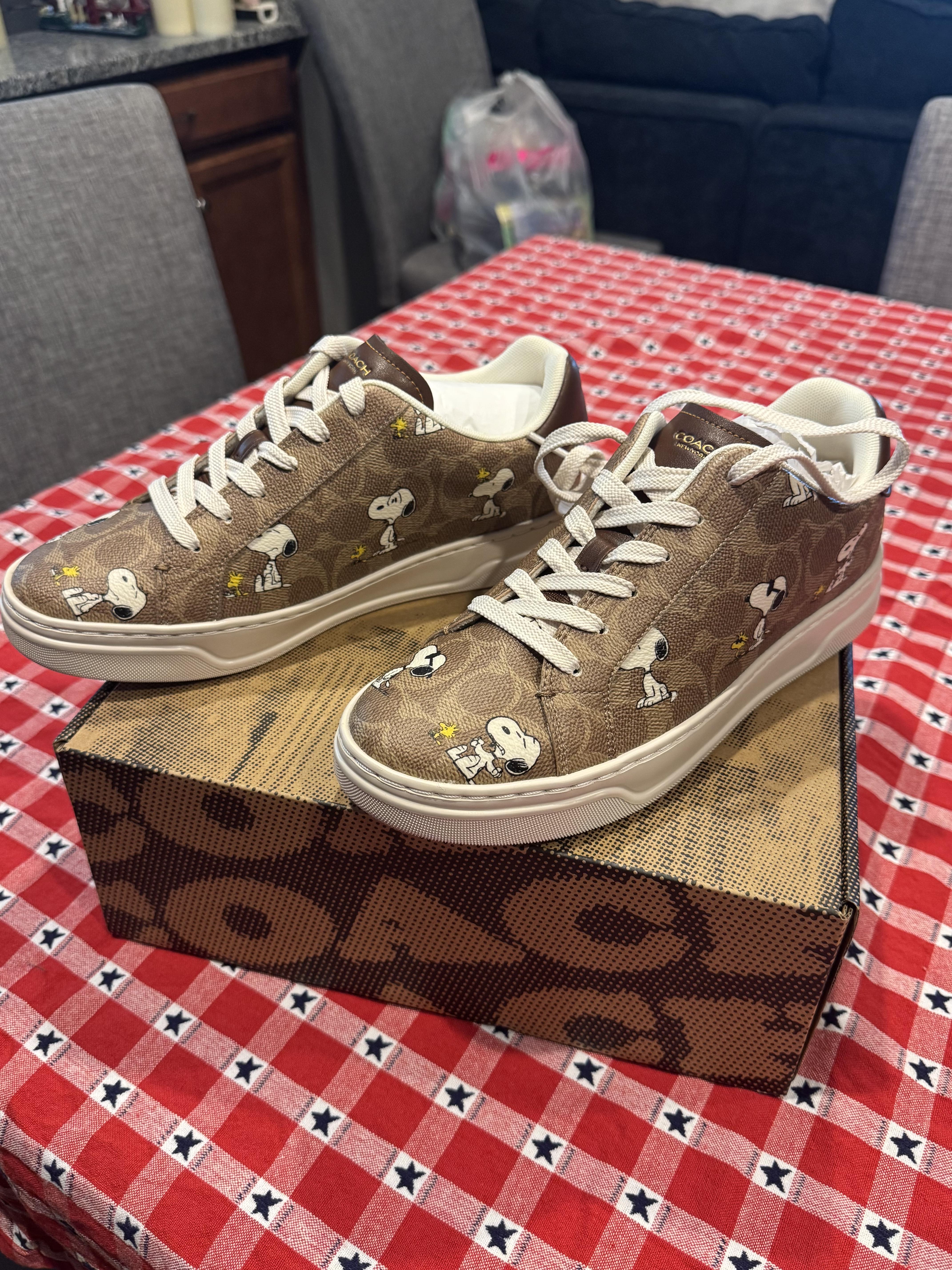 COACH x SNOOPYスニーカー ブラウン/レッド COACH コーチ 靴 シューズ ☆COACH☆ クリップ ロー トップ