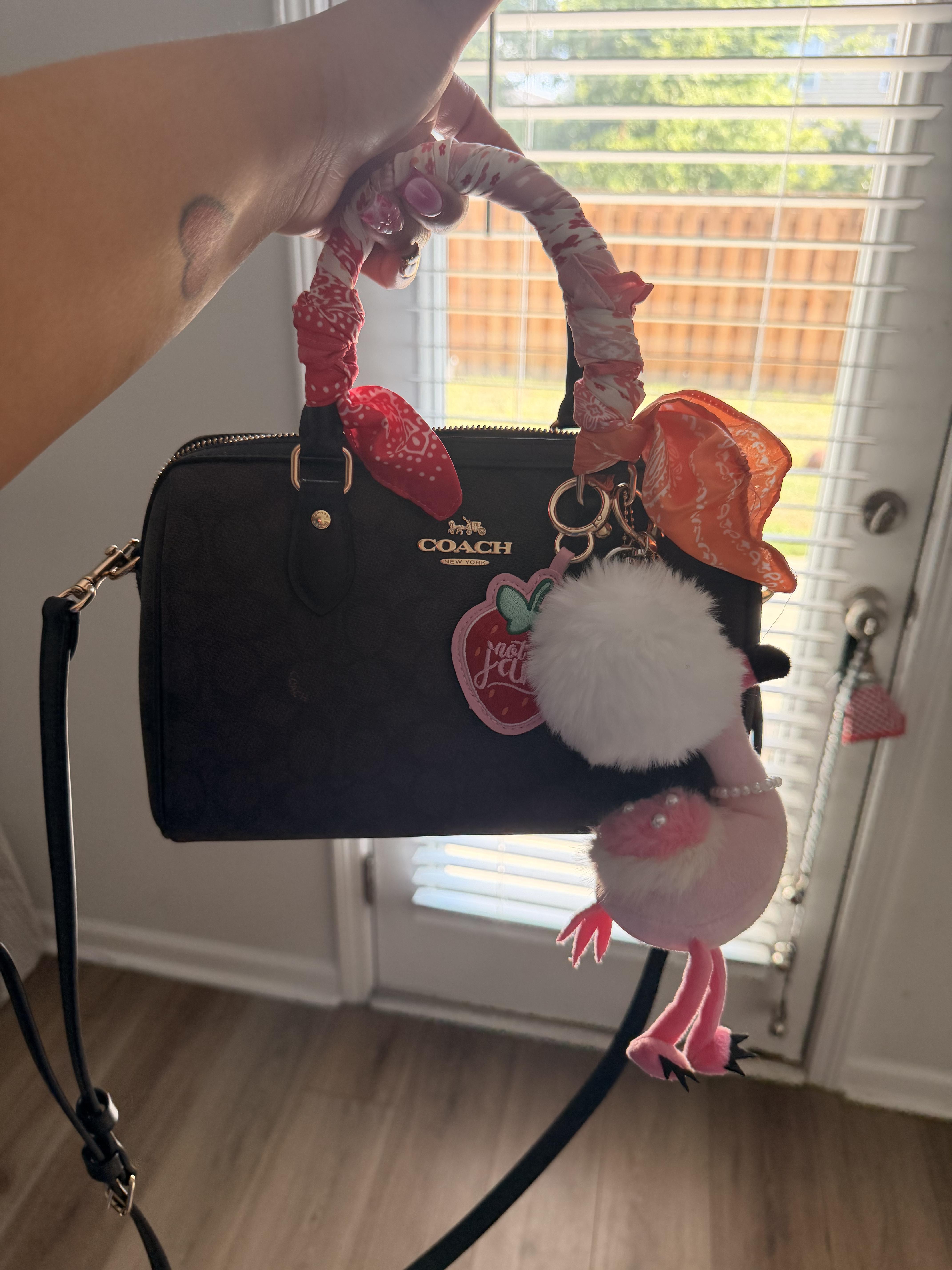 Rowan Satchel Bag In Signature Jacquard With Floral Embroidery