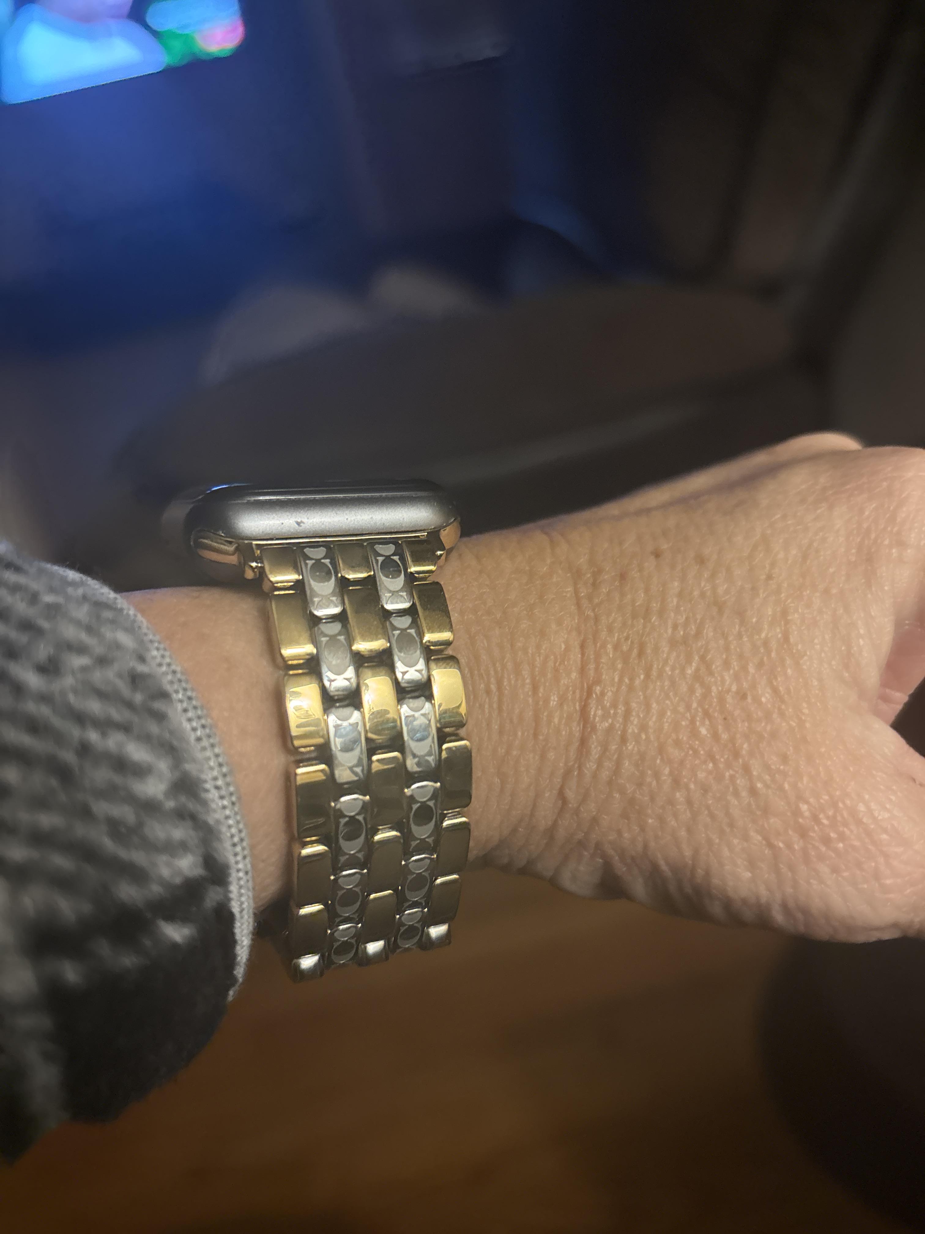 COACH Gold-Tone Stainless Steel Mesh Bracelet for 38, 40, 41mm Apple Watch Gold-Tone Stainless Steel Mesh Bracelet for 38, 40, 41mm  main image 2