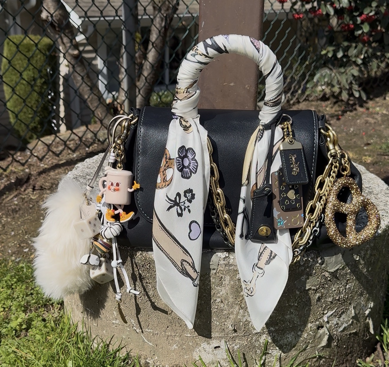 Fluffy Bag Charm In Upcrafted Shearling | Accessories | Coach
