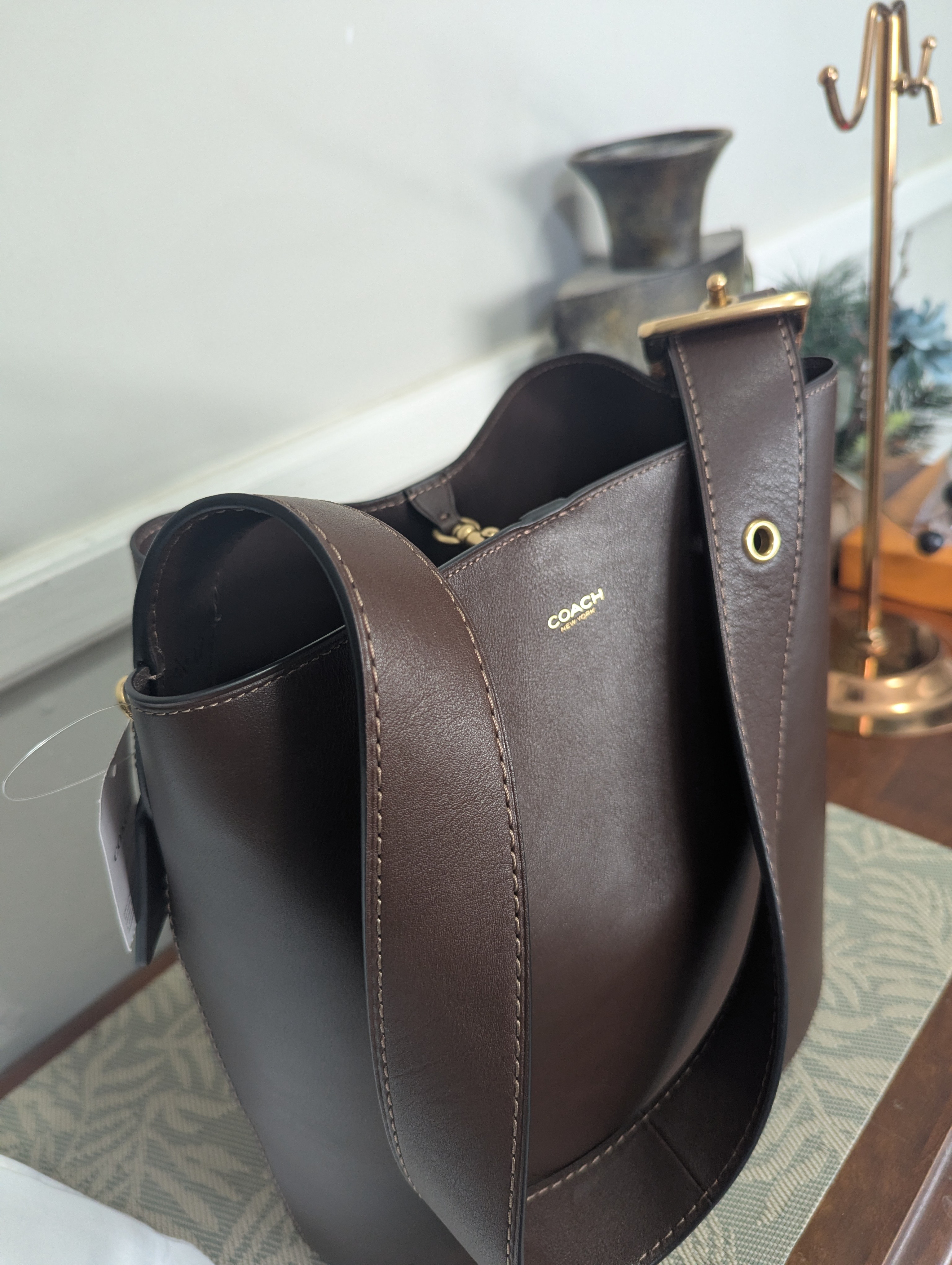 バッグ Vintage Coach Bleecker Bucket Bag Black Vintage 80s Coach Black Bleecker Bucket Bag  Made in USA