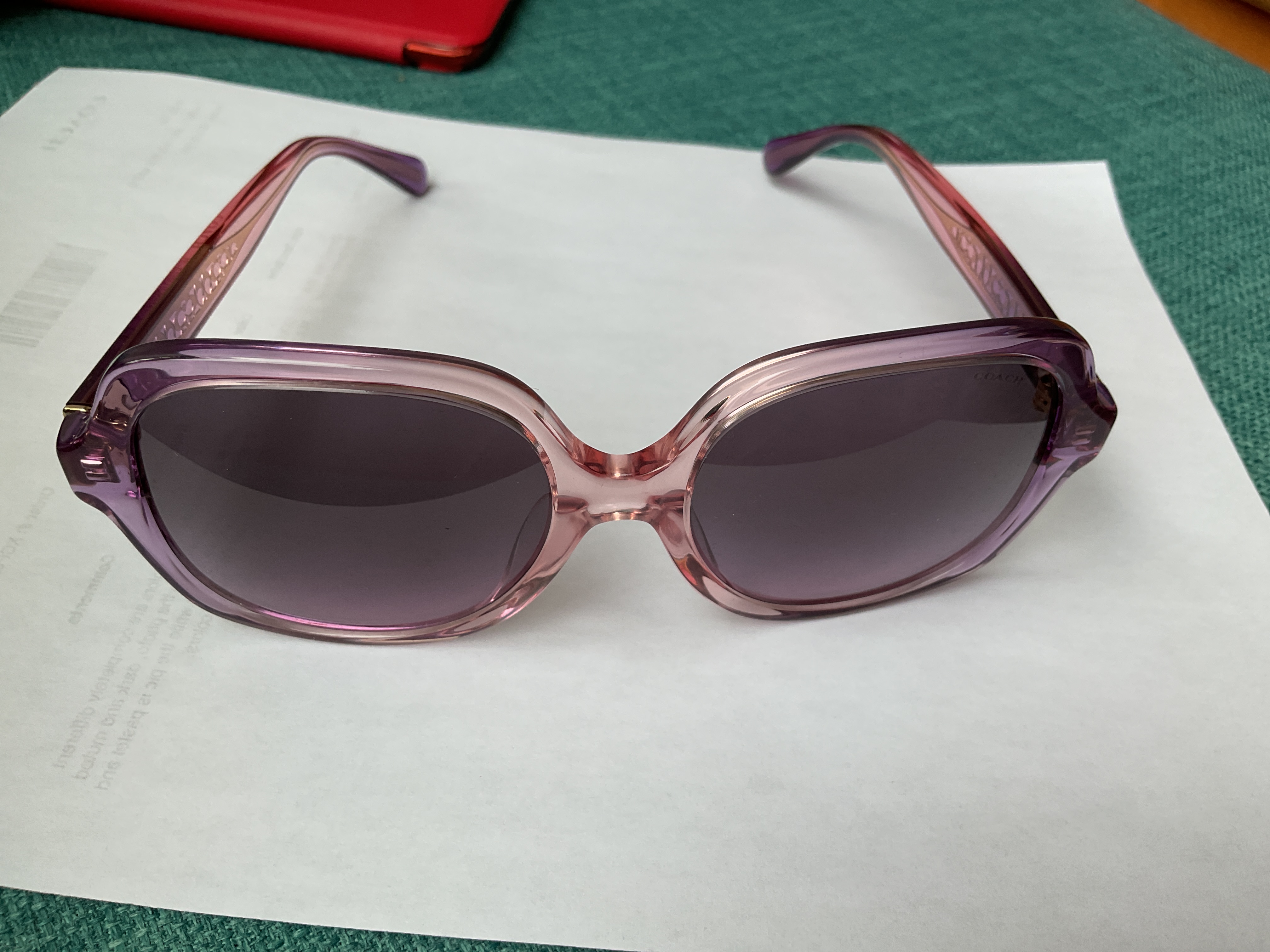 Coach Square Wireframe Ombre Sunglasses HC8408U main image 3