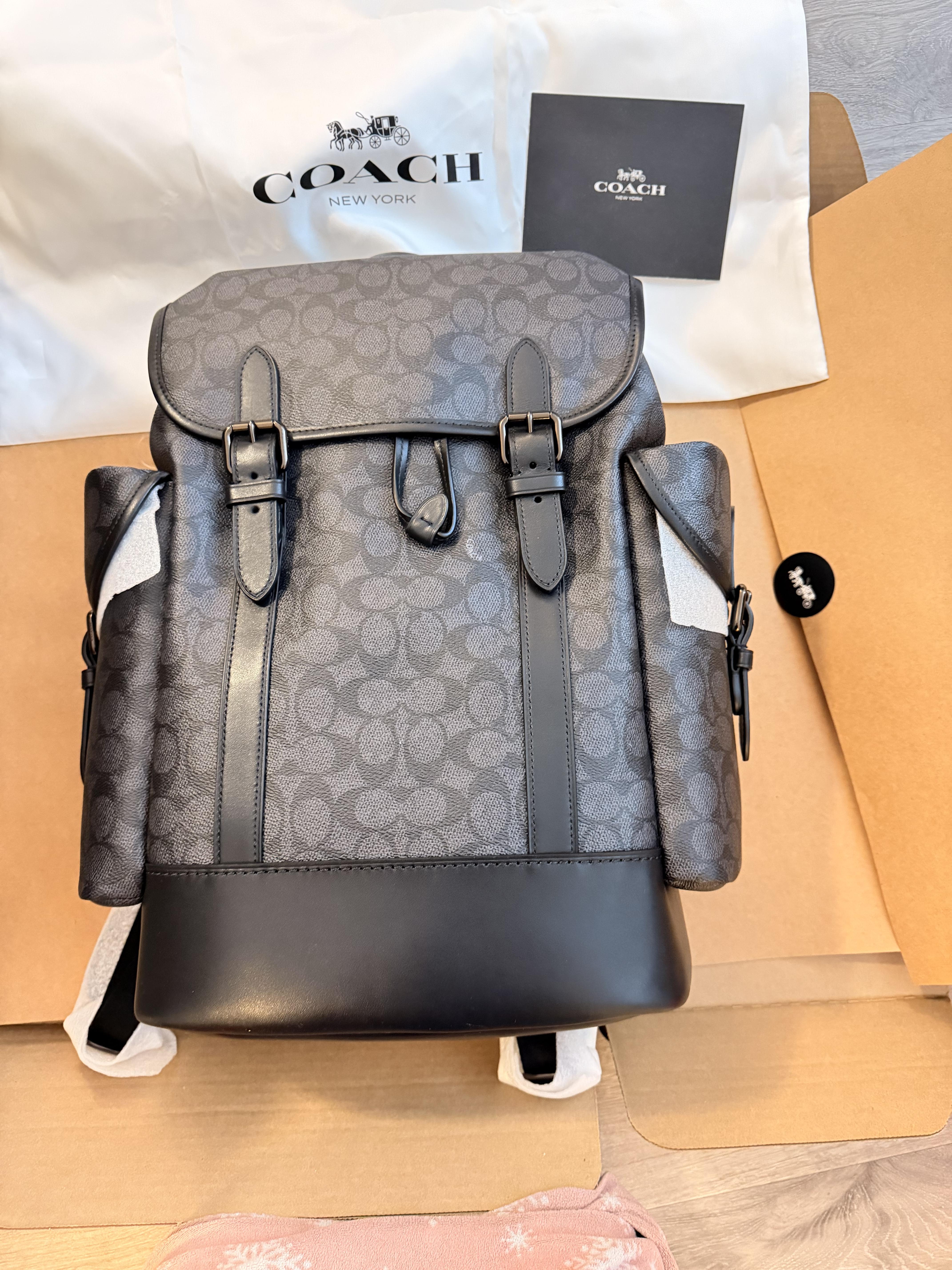 COACH® | Restored Hitch Backpack In Micro Signature Jacquard