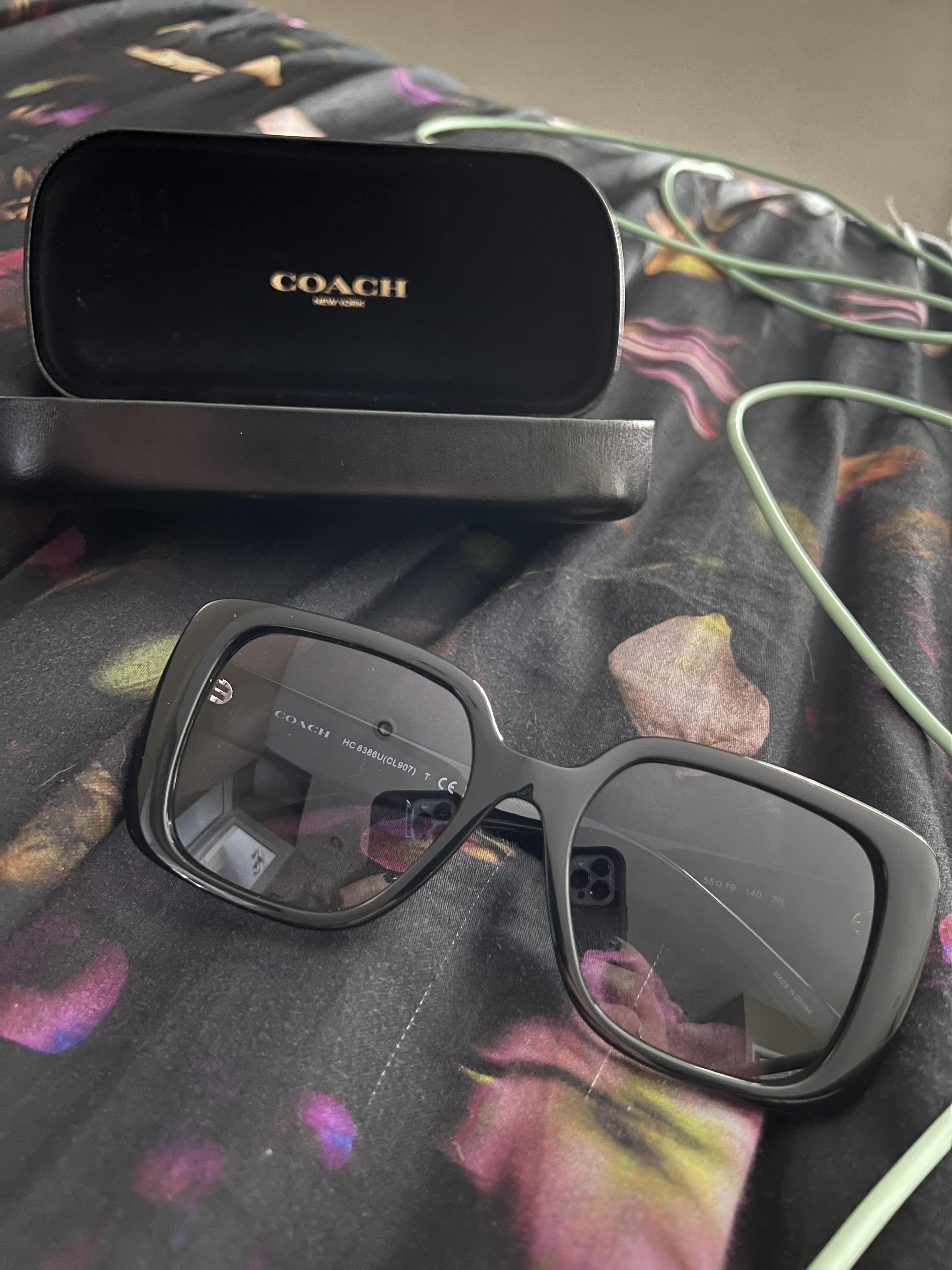 Coach Oversized Square Sunglasses Black Gradient Lenses CL907 NEW w/ Case!! Oversized Square Sunglasses | Eyewear | Coach | COACH® main image 3