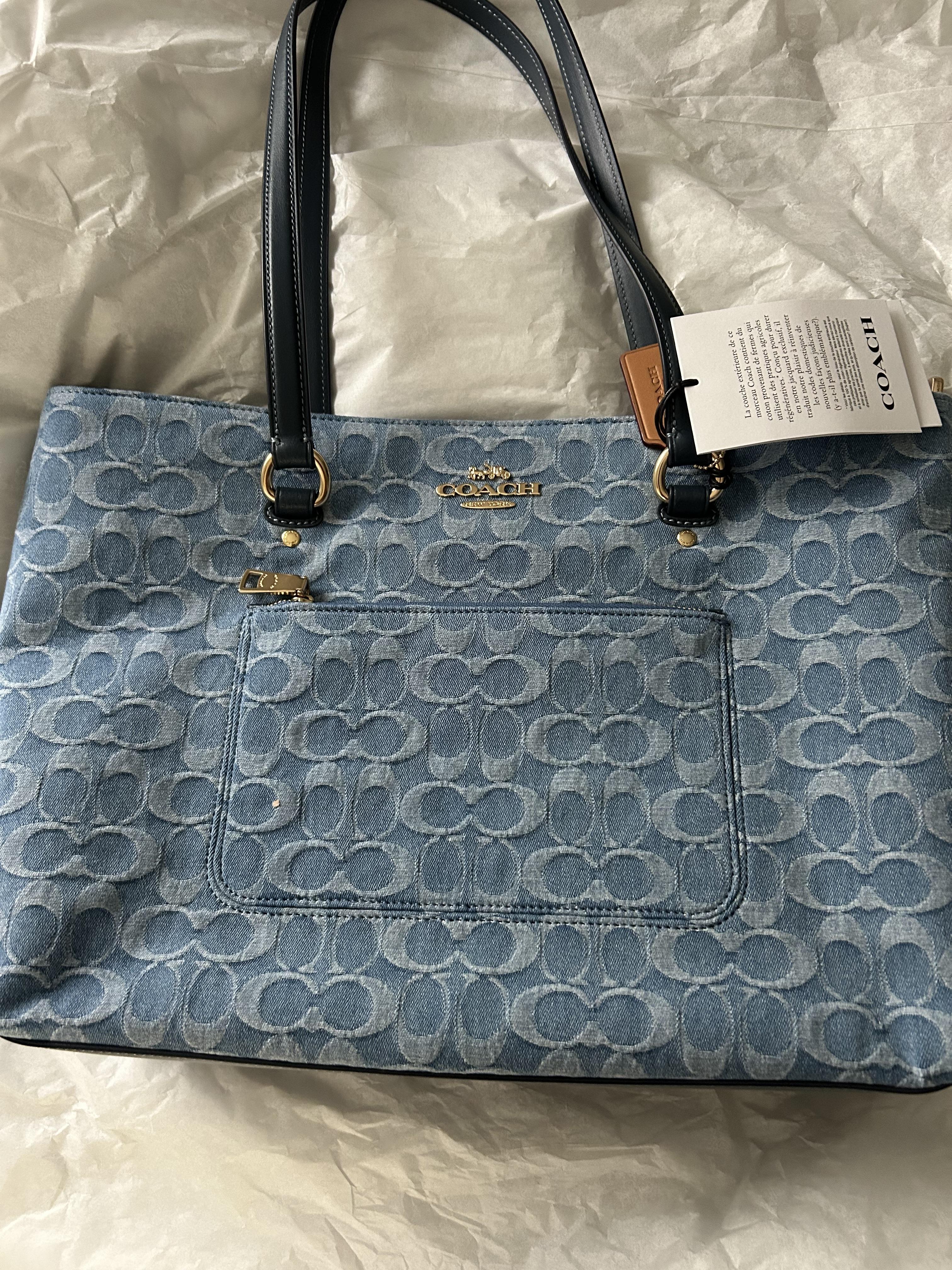 バッグ Coach Denim Signature Tote Bag Station Tote Bag In Signature Denim | Bags | Coach | COACH®
