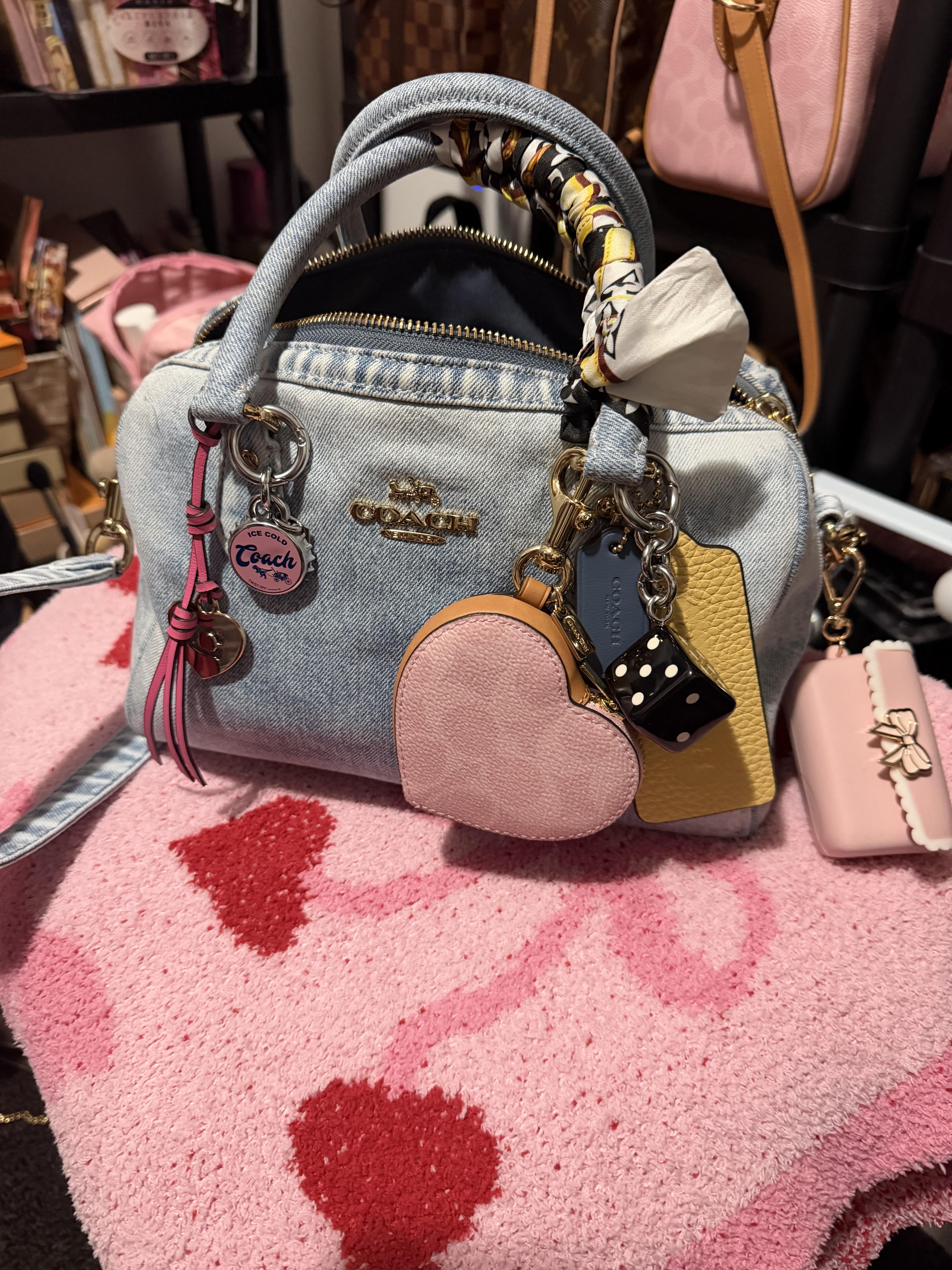 Heart Bag Charm In Signature Canvas | Accessories | Coach | COACH®