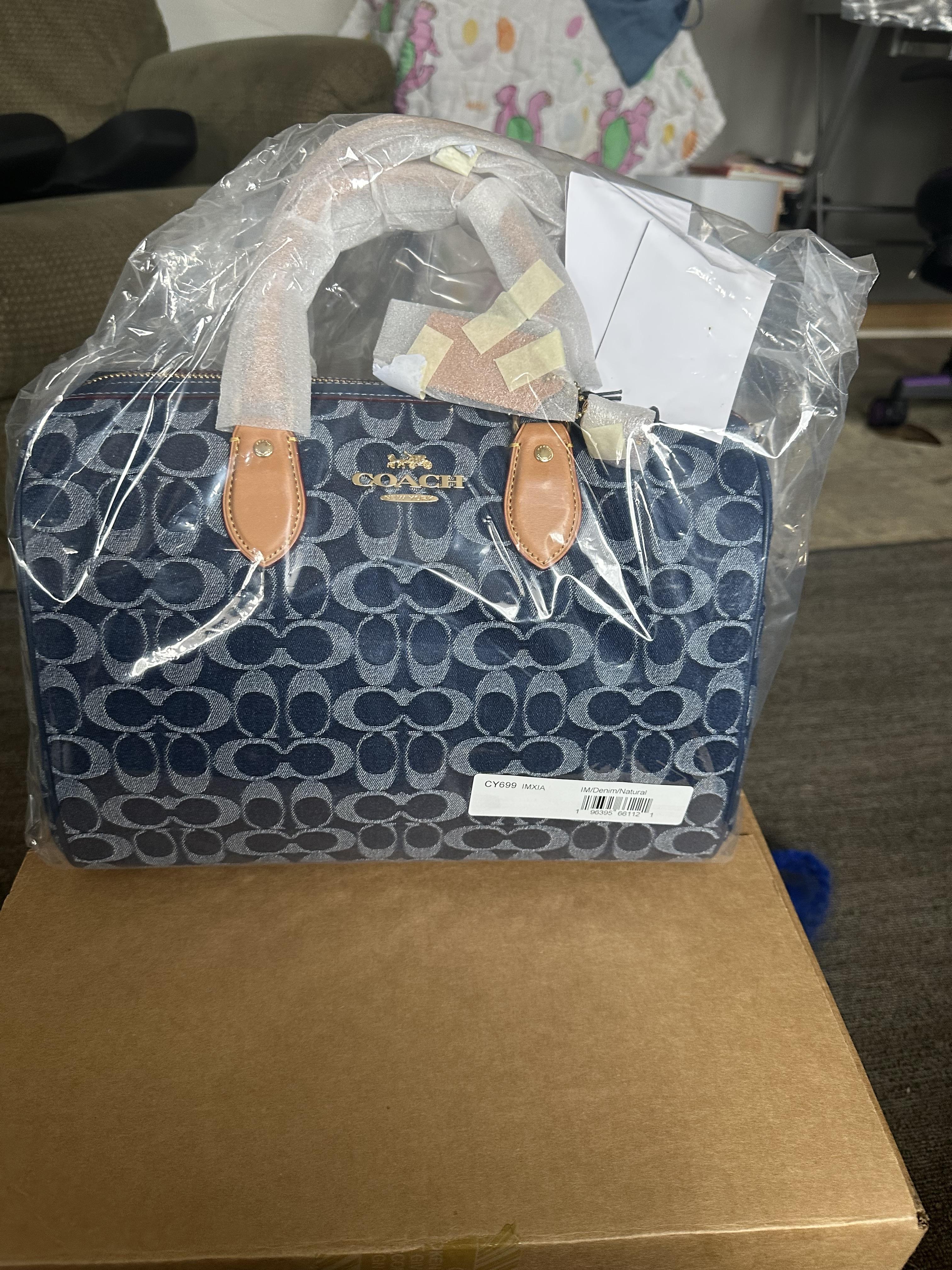 バッグ Coach Satchel Bag Signature Denim Satchel Coach Blue in Denim - Jeans - 54191941