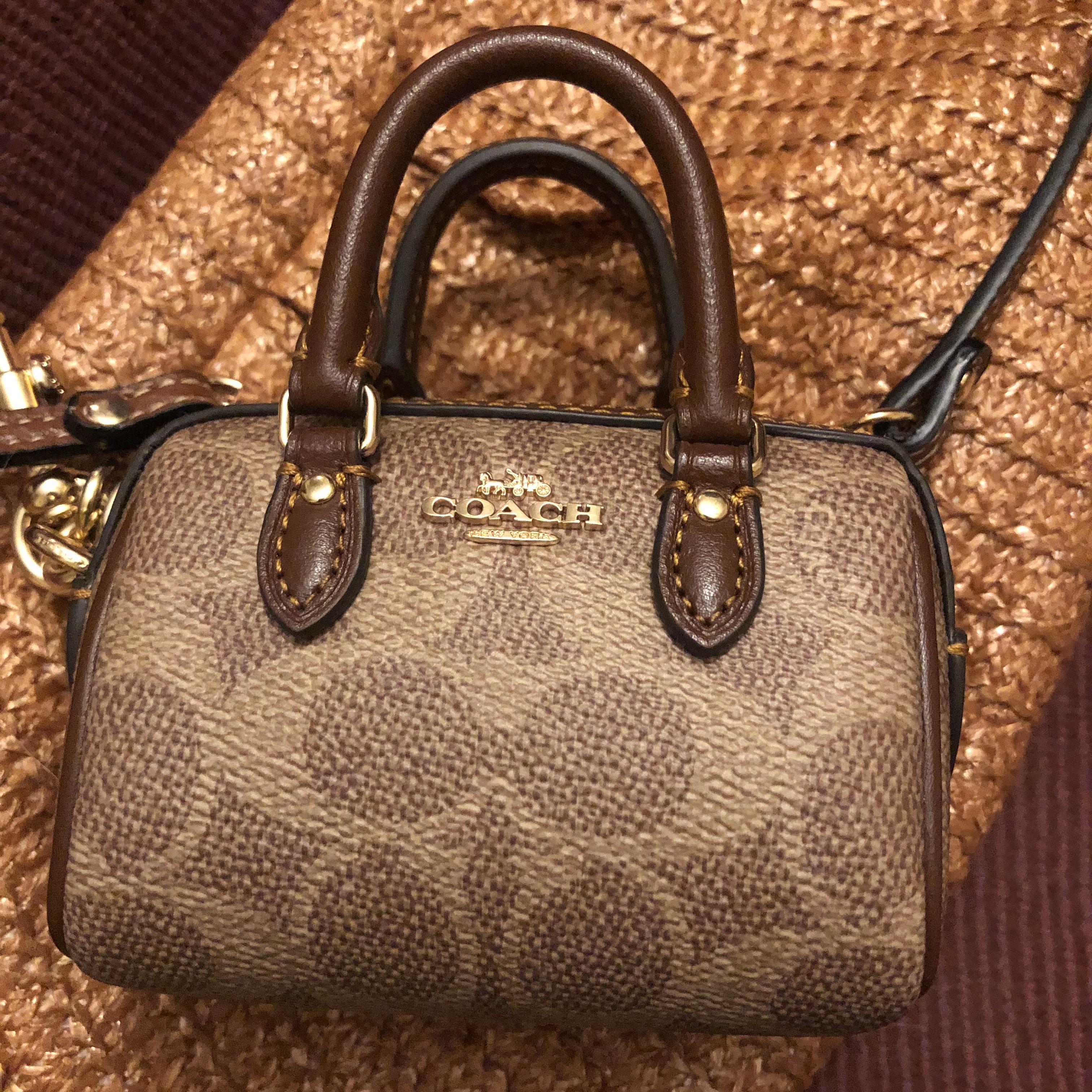 Mini Rowan Bag Charm In Signature Canvas | Accessories | Coach