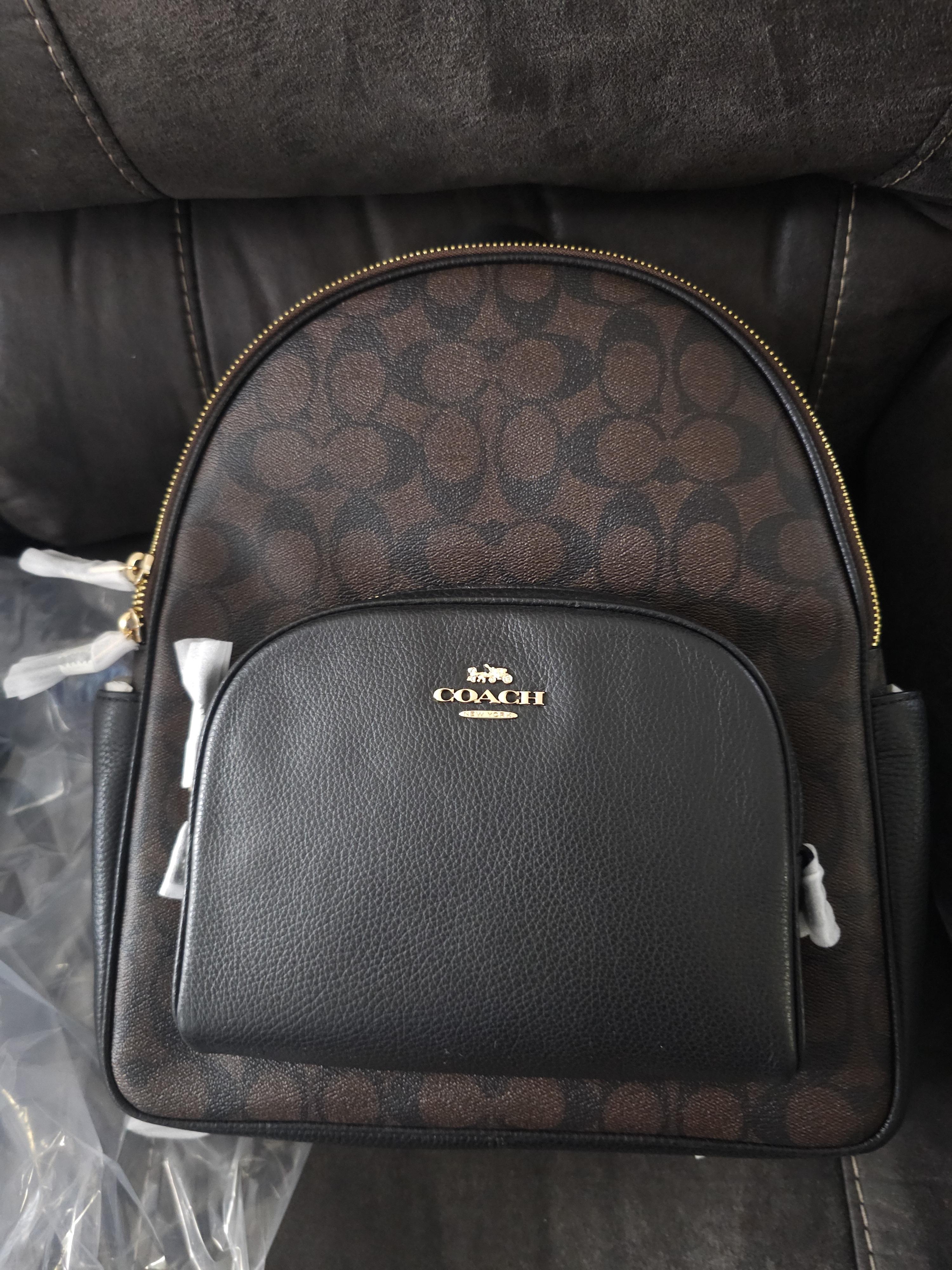 Court Backpack In Blocked Signature Canvas | Bags | Coach | COACH®