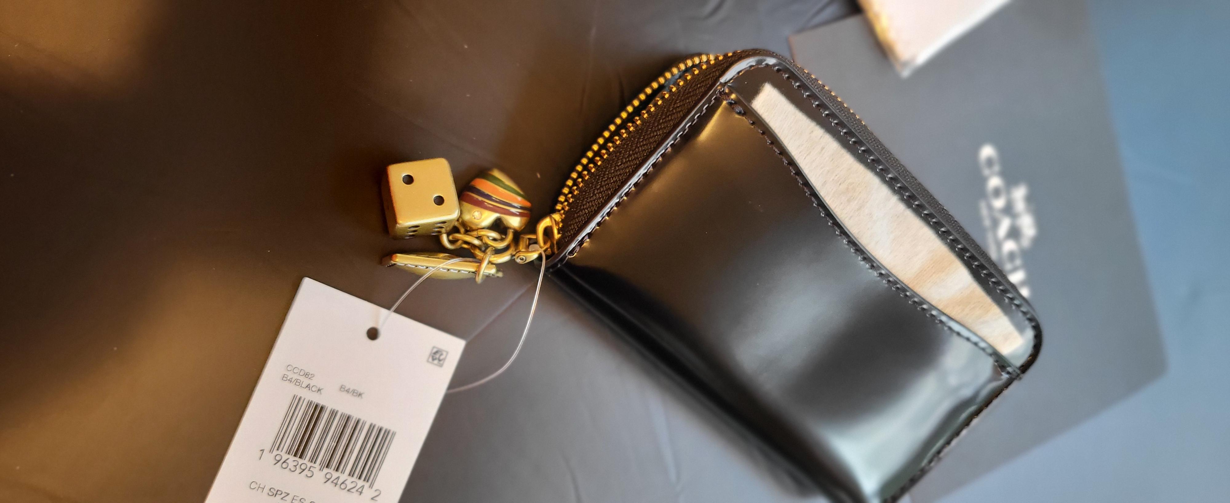 Essential Small Zip Around Card Case In Crystal Signature Jacquard