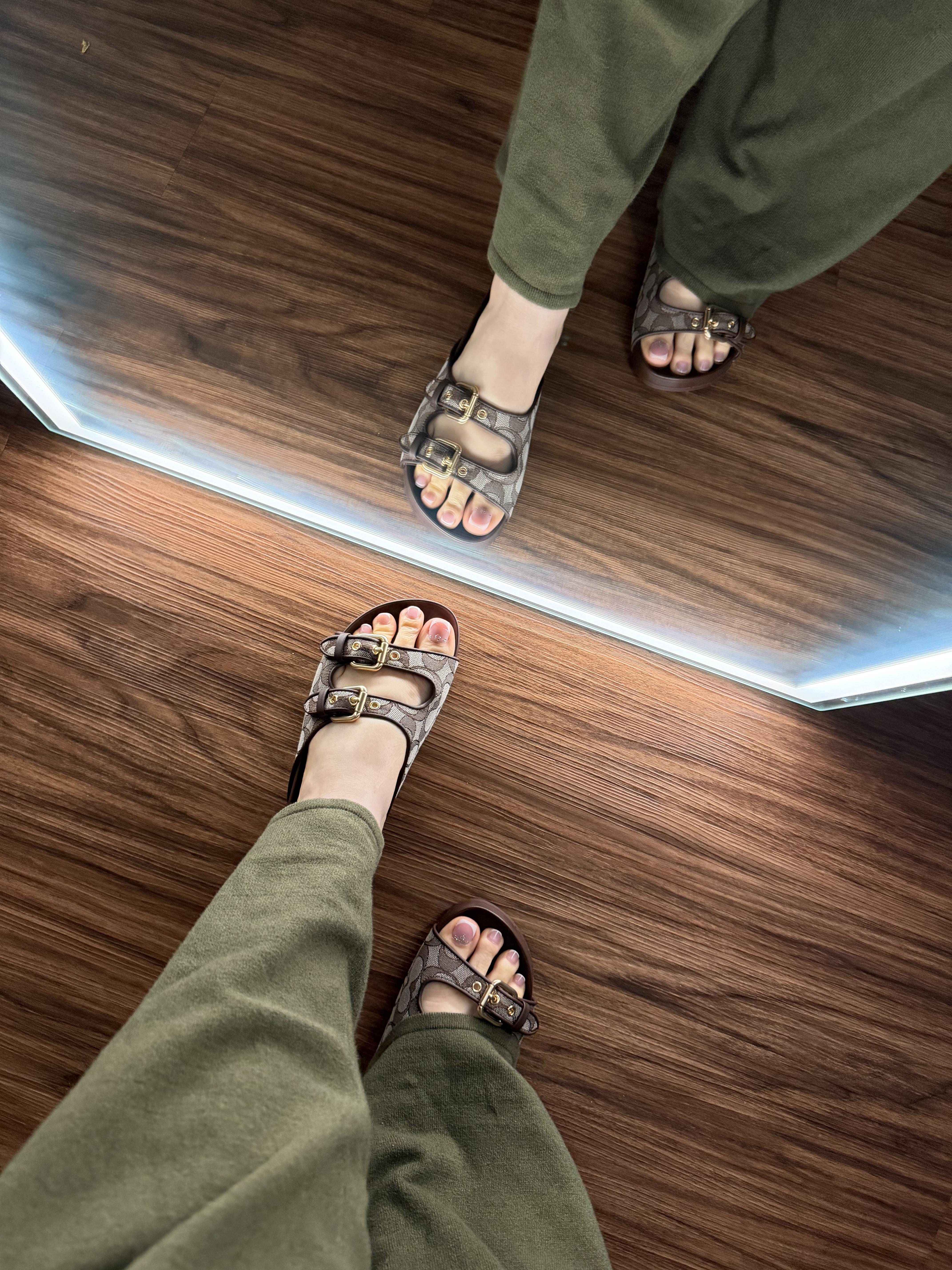 Two Band Buckle Sandal In Signature Jacquard | Other Shoes | Coach