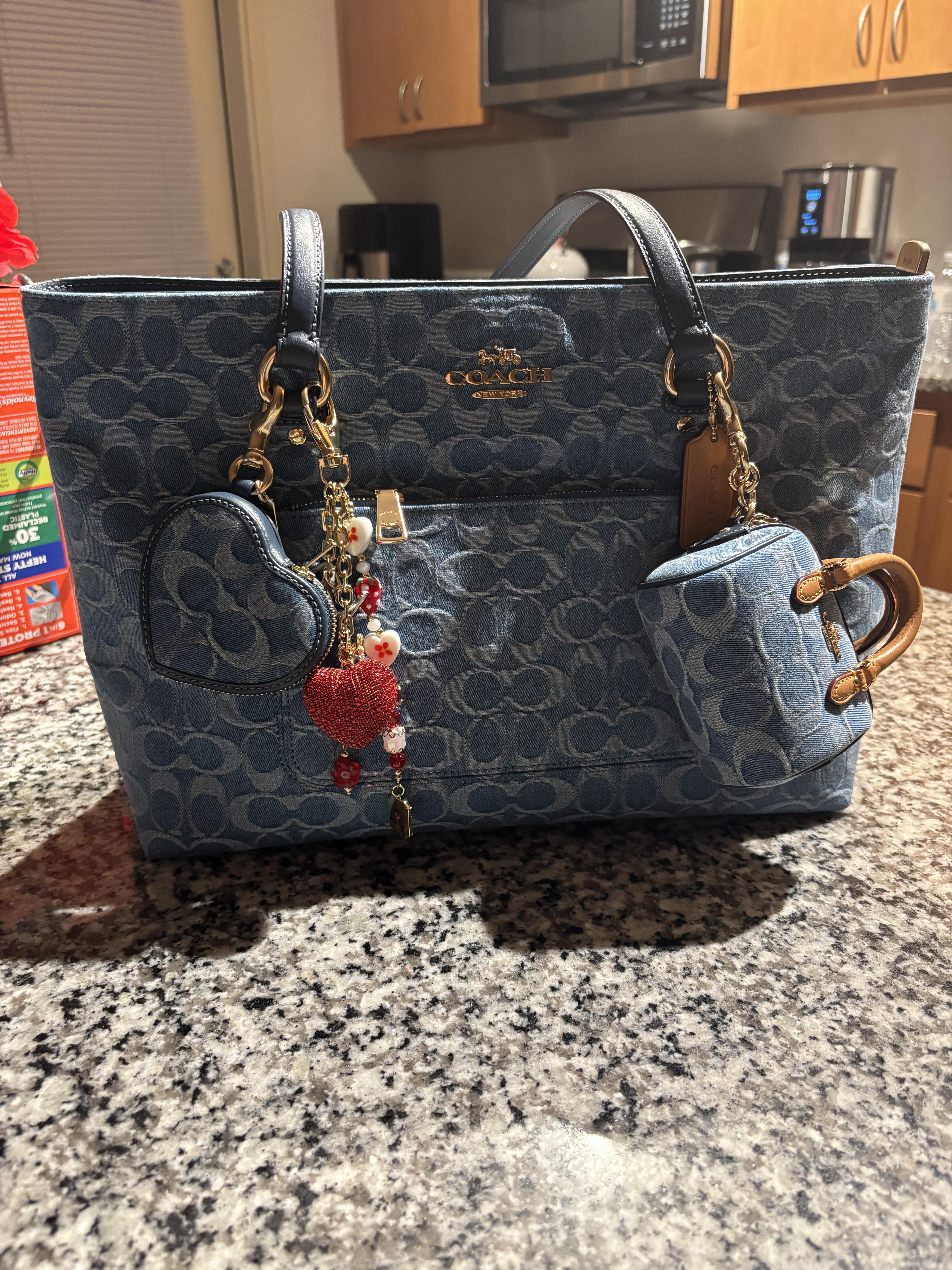 Heart Bag Charm In Signature Denim | Accessories | Coach | COACH®
