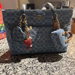 Heart Bag Charm In Signature Denim | COACH®