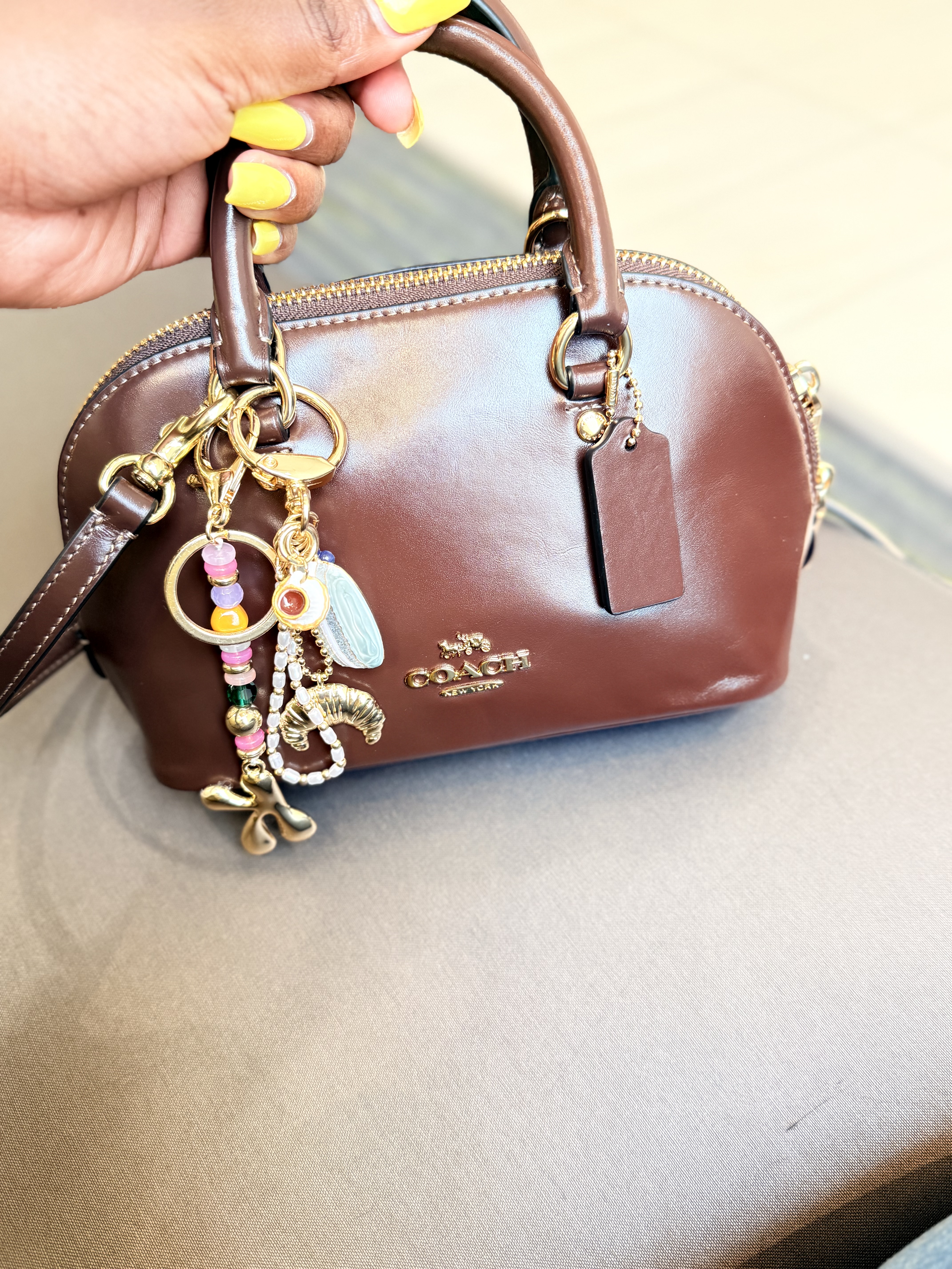 Rowan Satchel Bag In Signature Jacquard With Floral Embroidery