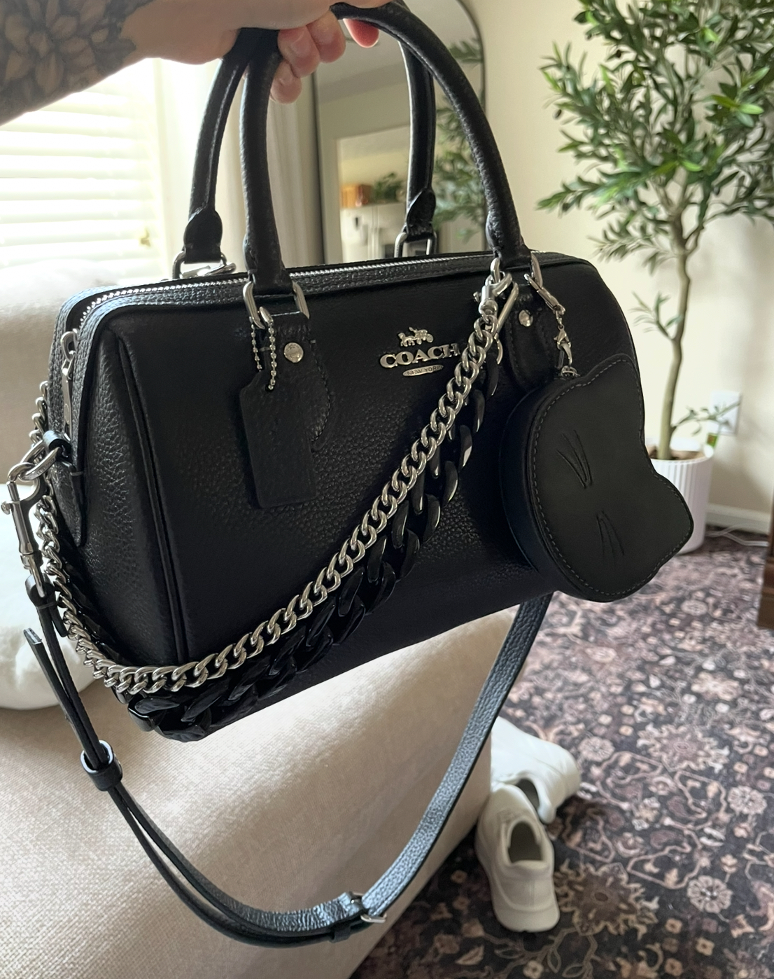 Rowan Satchel Bag In Signature Canvas With Heart Charm | Bags
