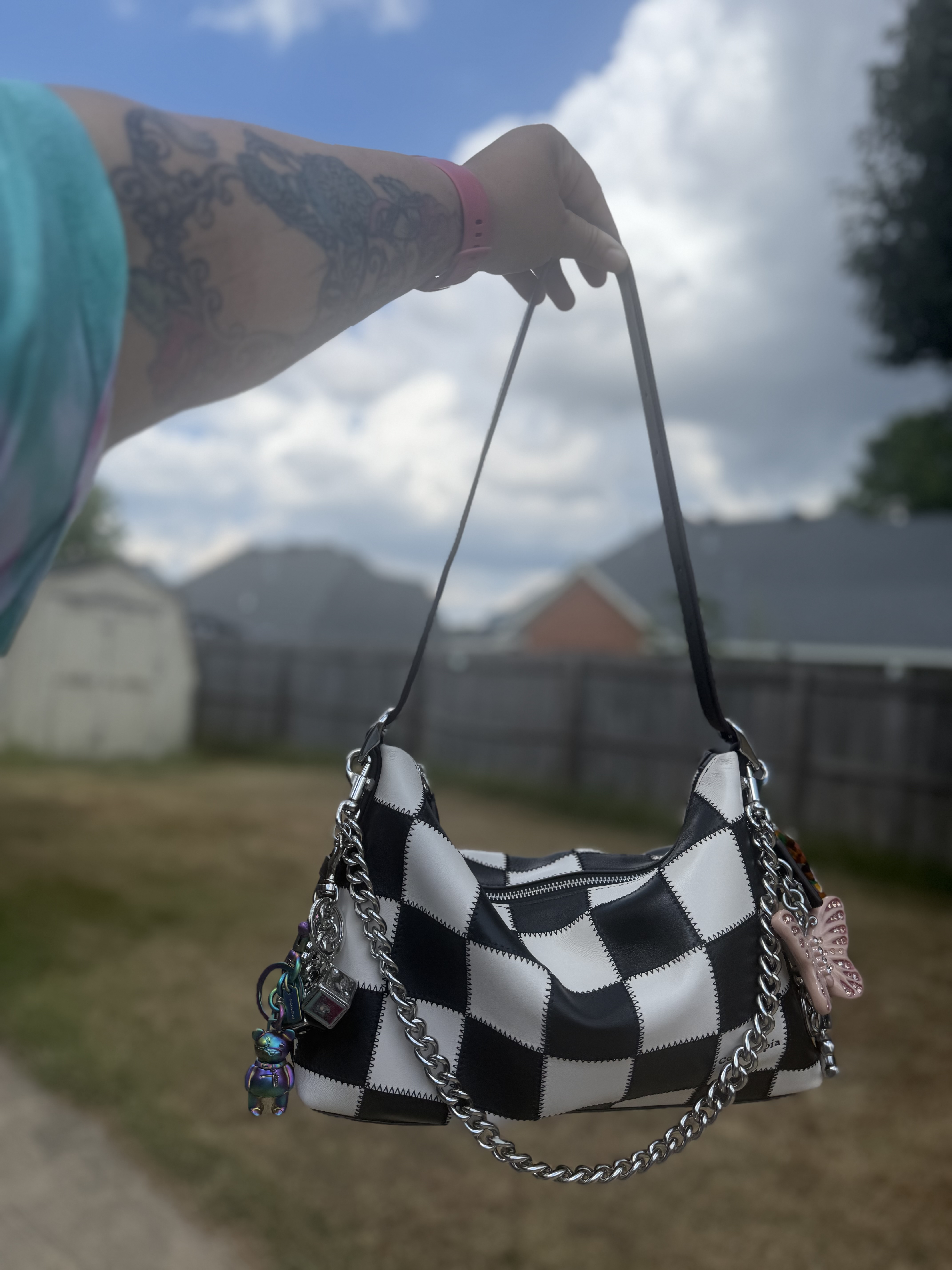 Alter/Ego Slouchy Shoulder Bag In Checkerboard Upcrafted