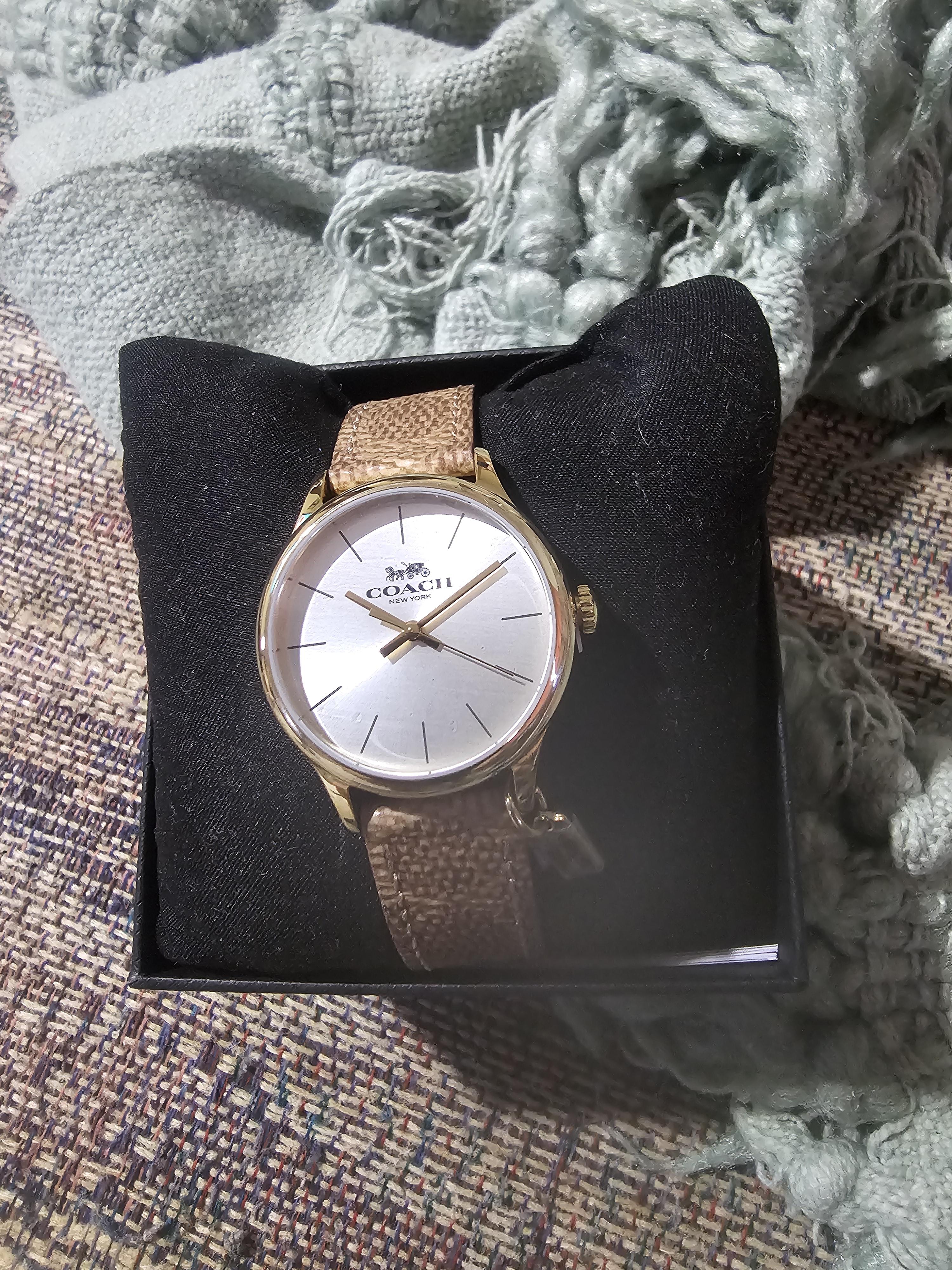 【稼働】COACH Ruby Silver Case Black Watch Ruby Watch, 32 Mm | Watches | Coach | COACH®