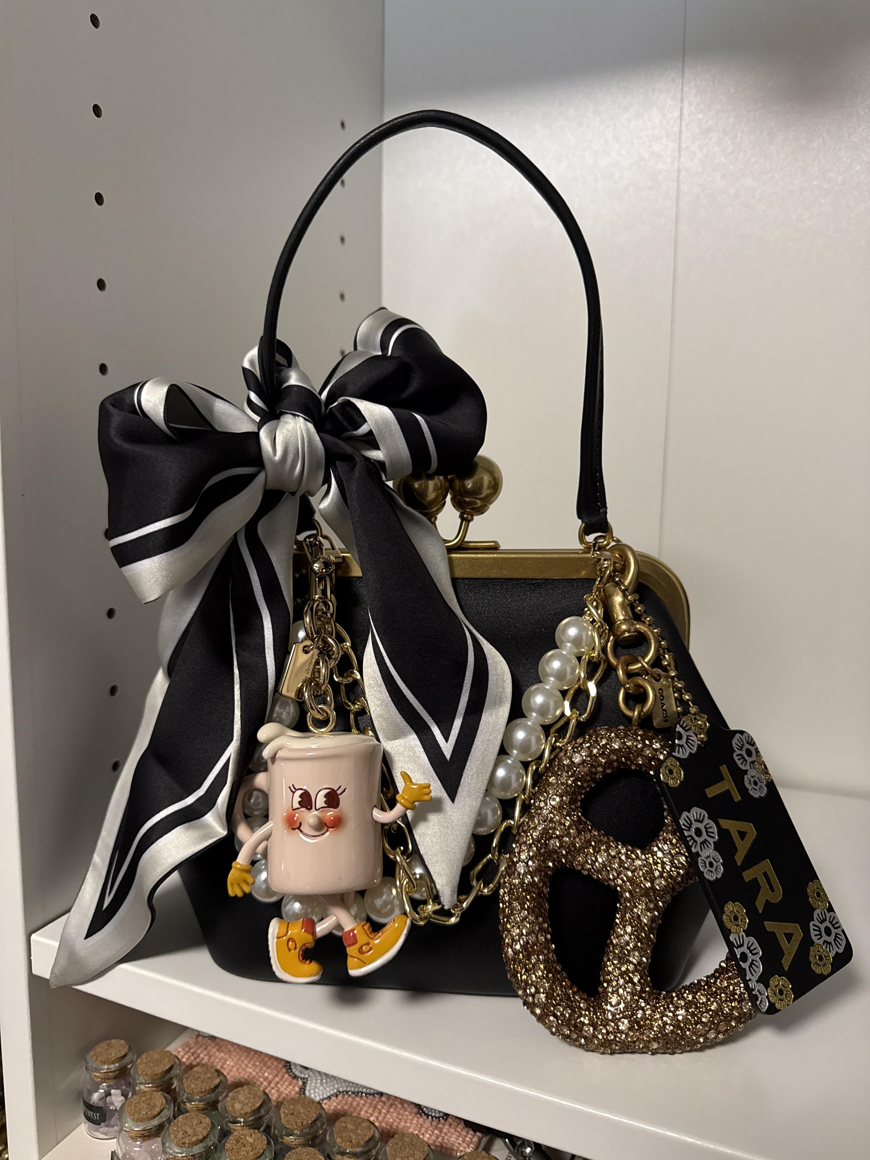 COACH® | Kisslock Frame Bag 16 In Crystal Signature Jacquard