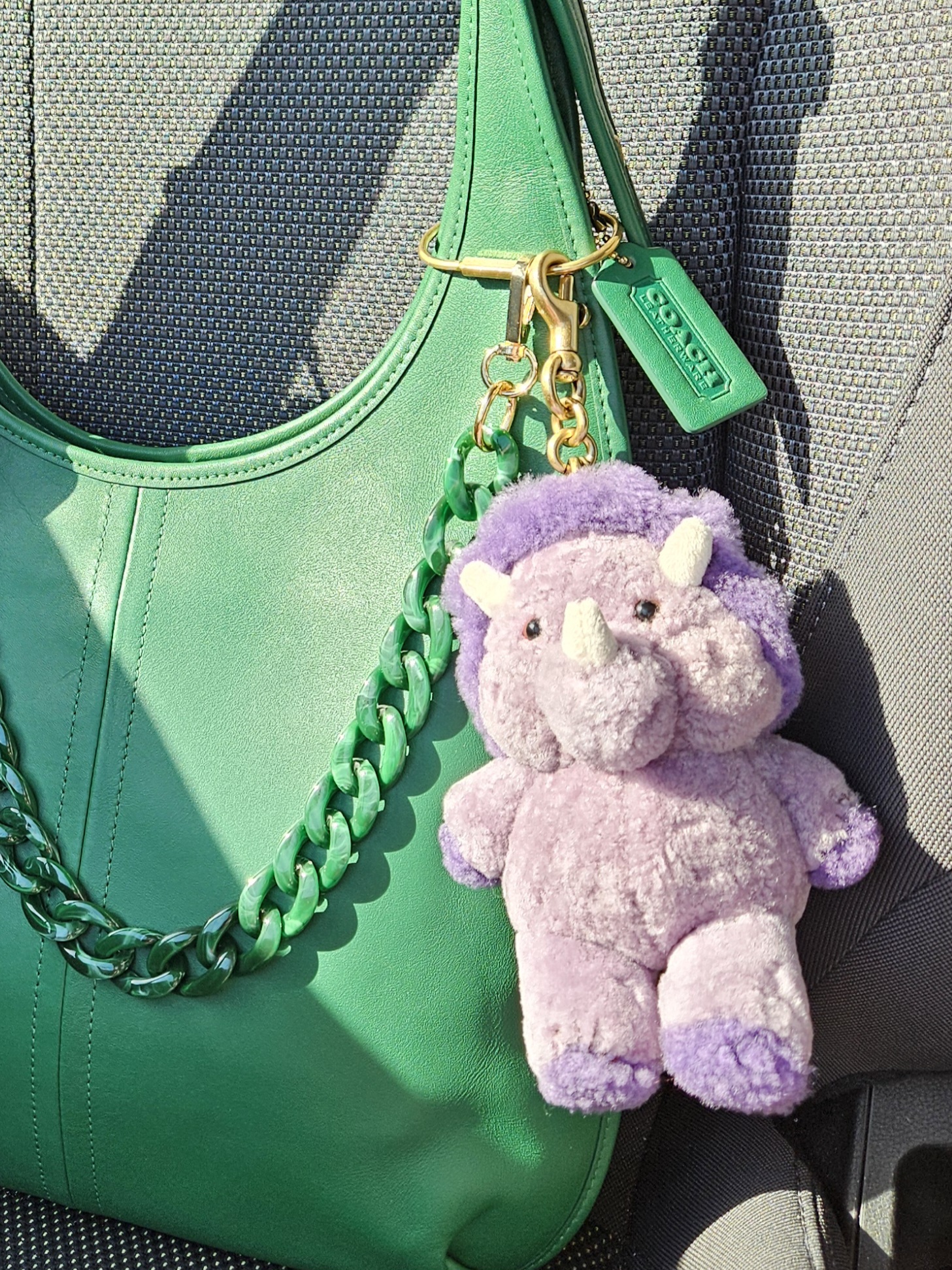 Rexy 10th Birthday Trixy Dinosaur Bag Charm In Shearling