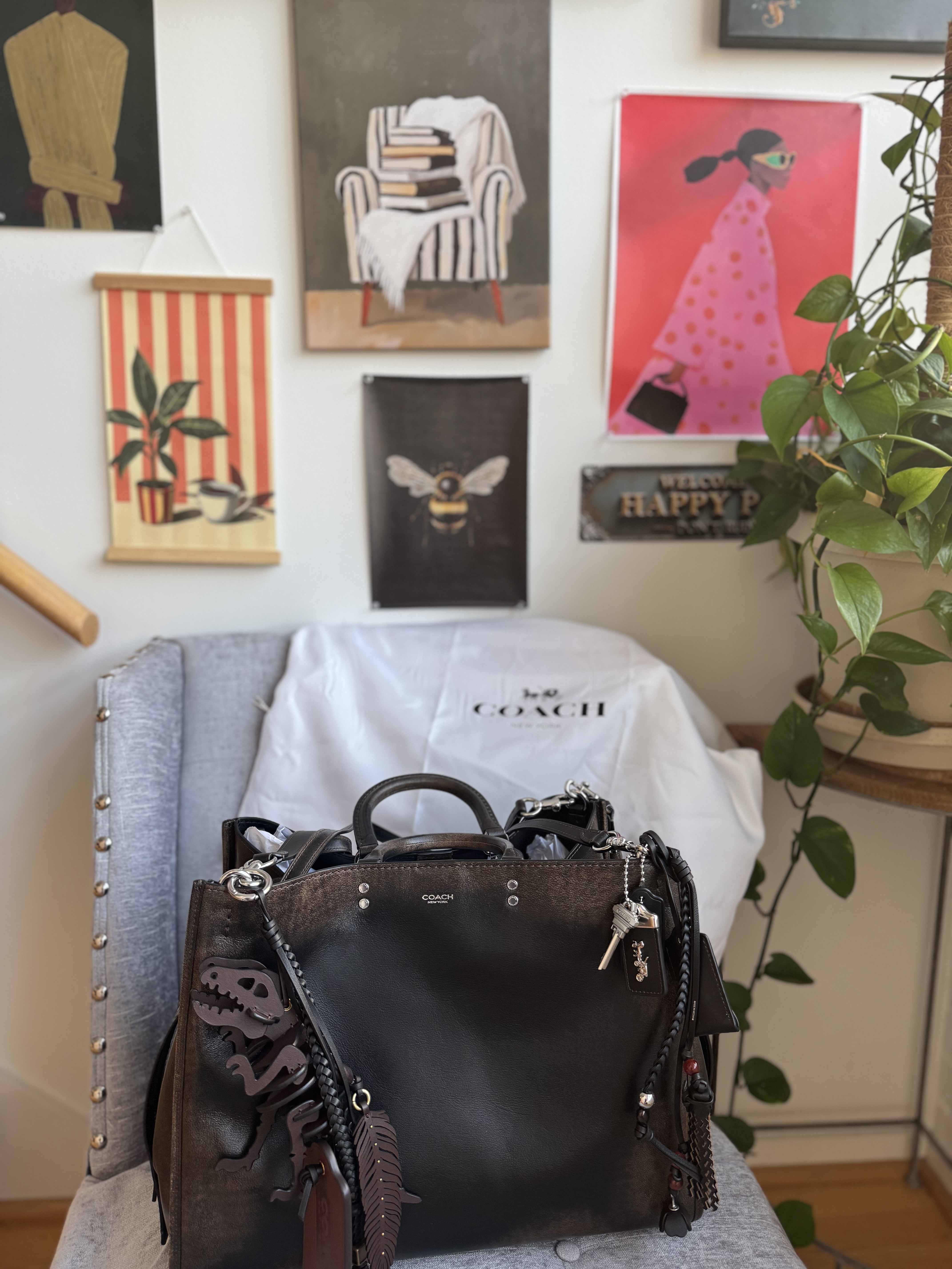 Rogue Bag 40 In Loved Leather With Charms | Bags | Coach | COACH®