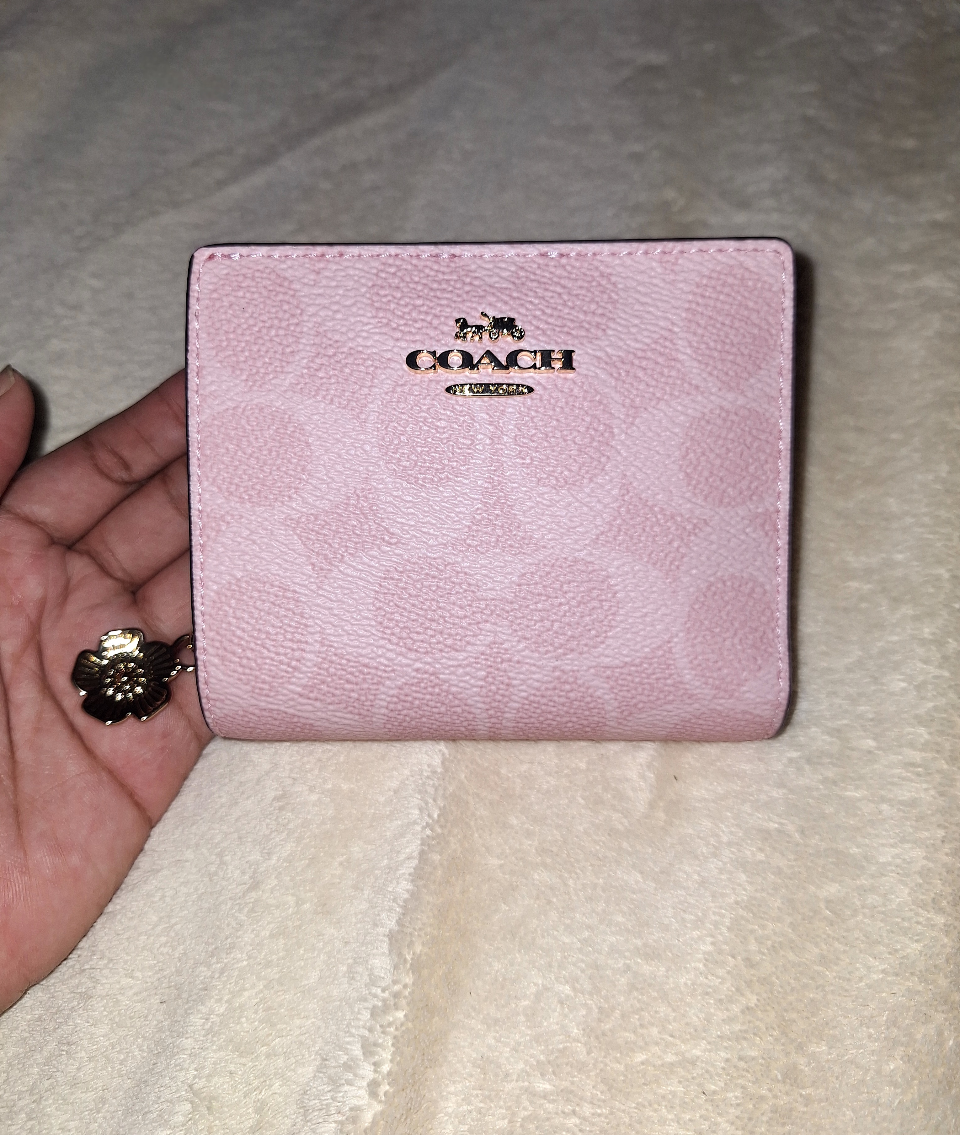 Snap Wallet In Signature Canvas With Charm | Wallets | Coach | COACH®