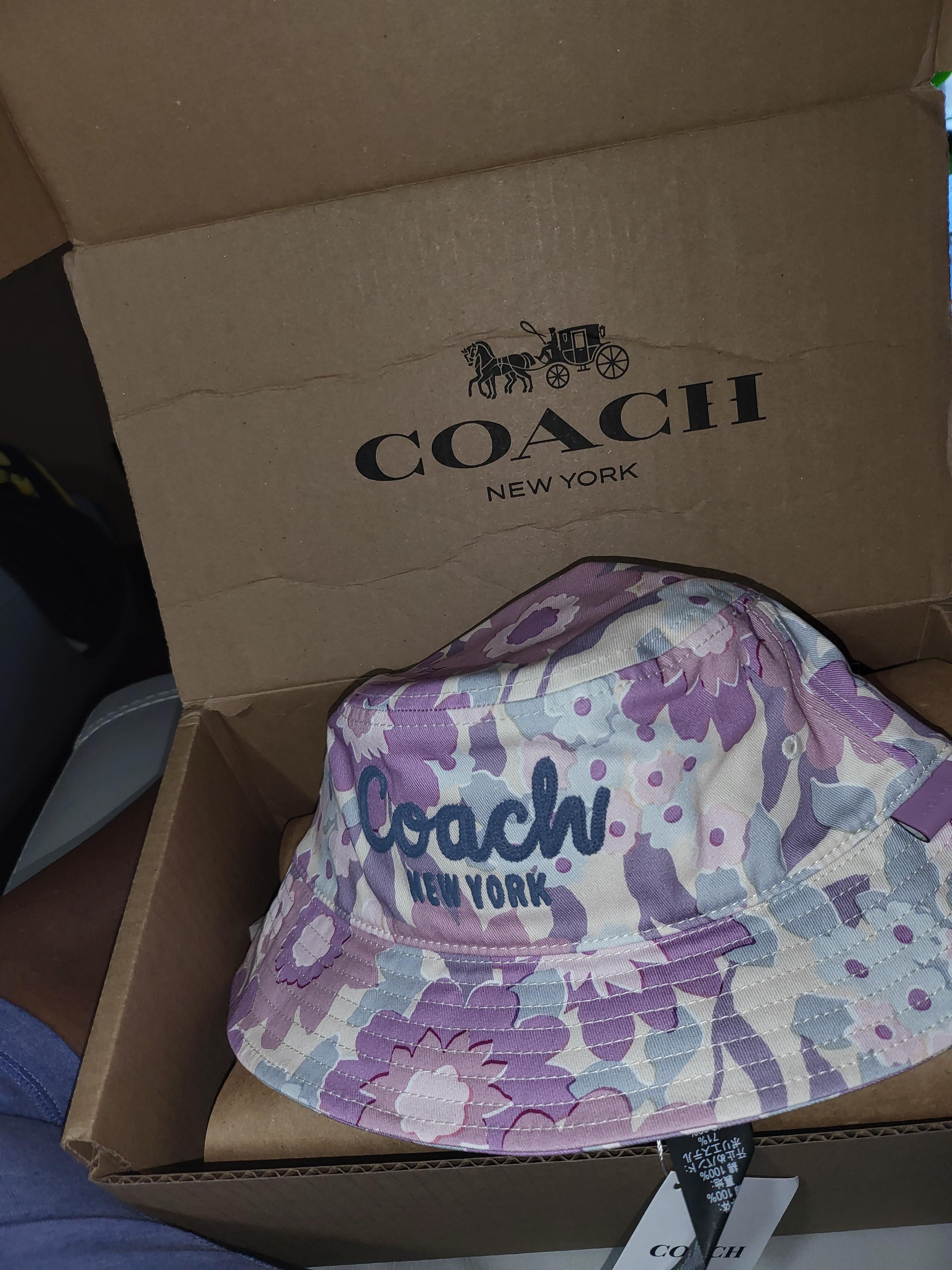 COACH SIGNATURE Bucket hat with a couple of flowers M/L Coach Signature Retro Orange Print Bucket Hat | Mercari main image 2