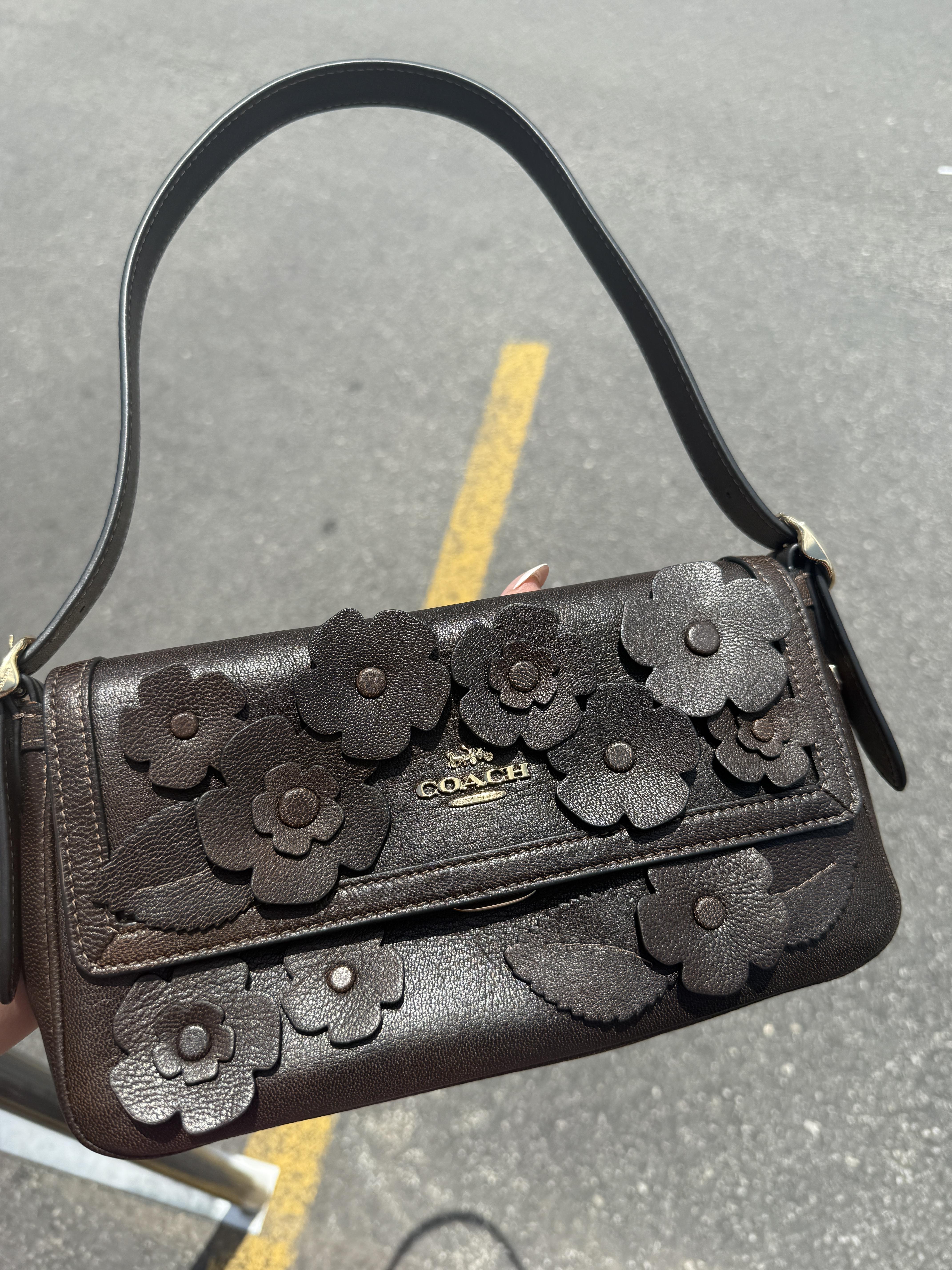 Etta Small Flap Shoulder Bag With Floral Applique | Bags | Coach