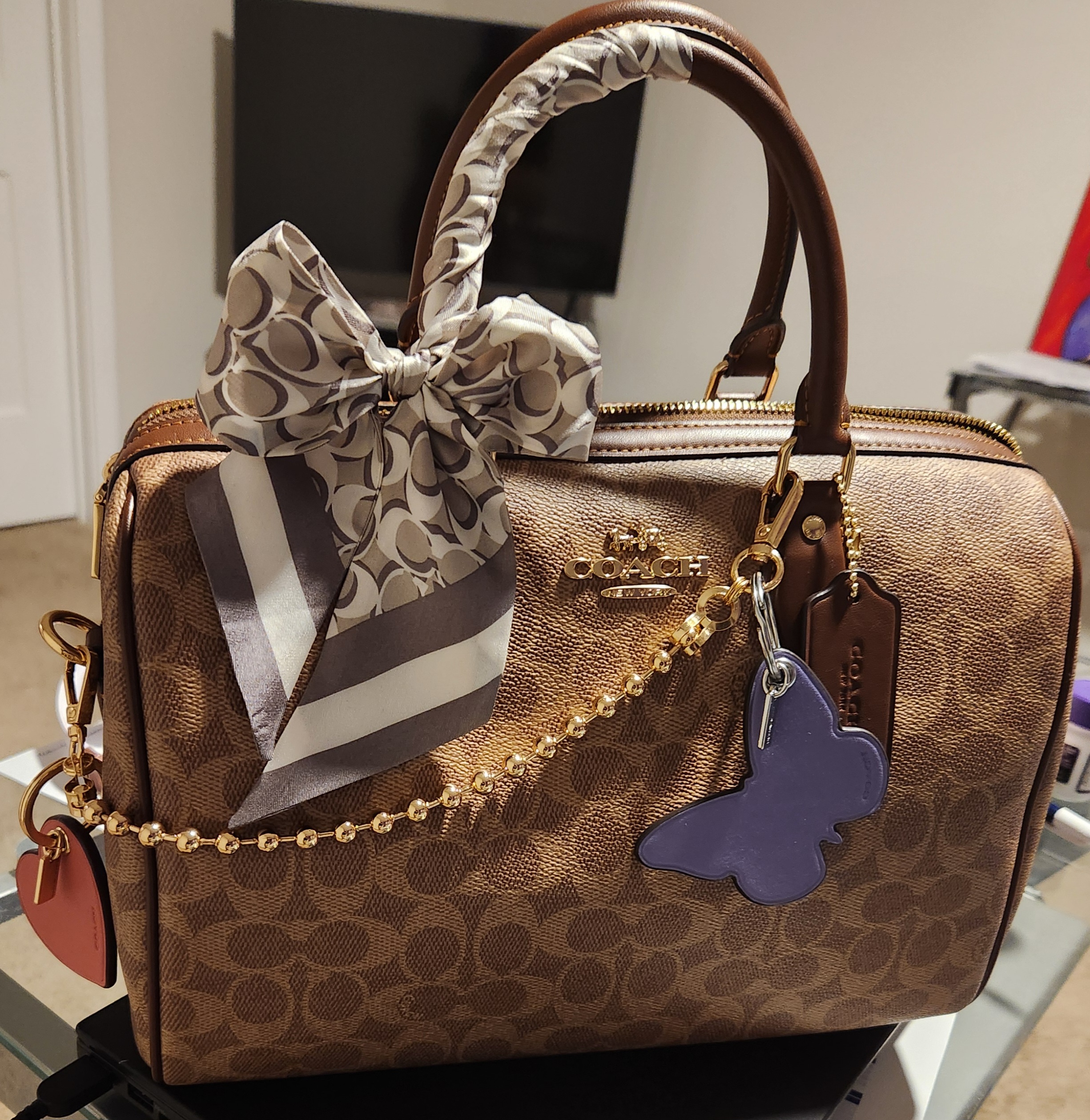 Signature Print Silk Skinny Scarf | Accessories | Coach | COACH®