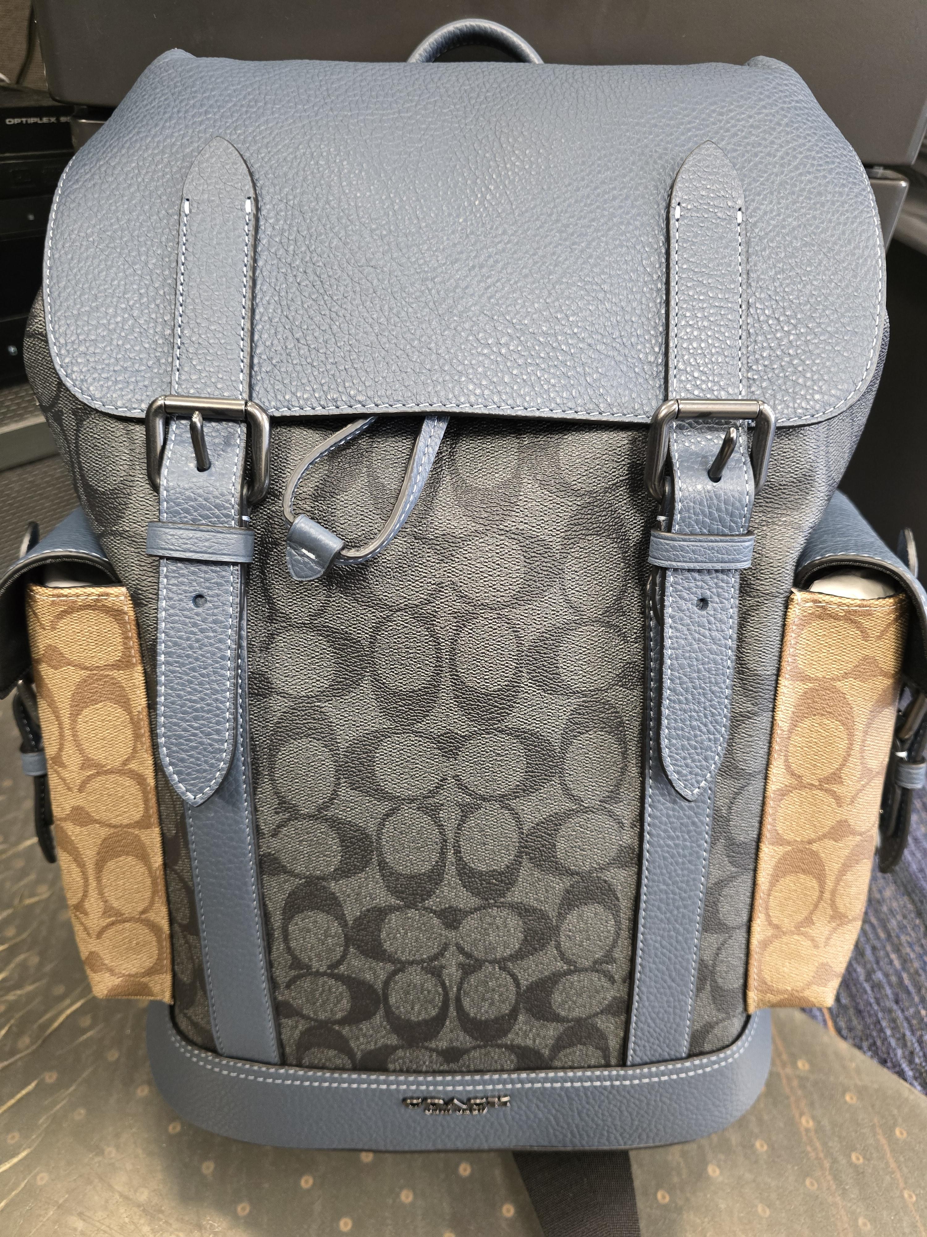 nike backpack blue white words Nike Minimalistic Fashion Logo Printing Full Print Large Capacity Fabric  Schoolbag Backpack Kid's Blue DQ5754-472