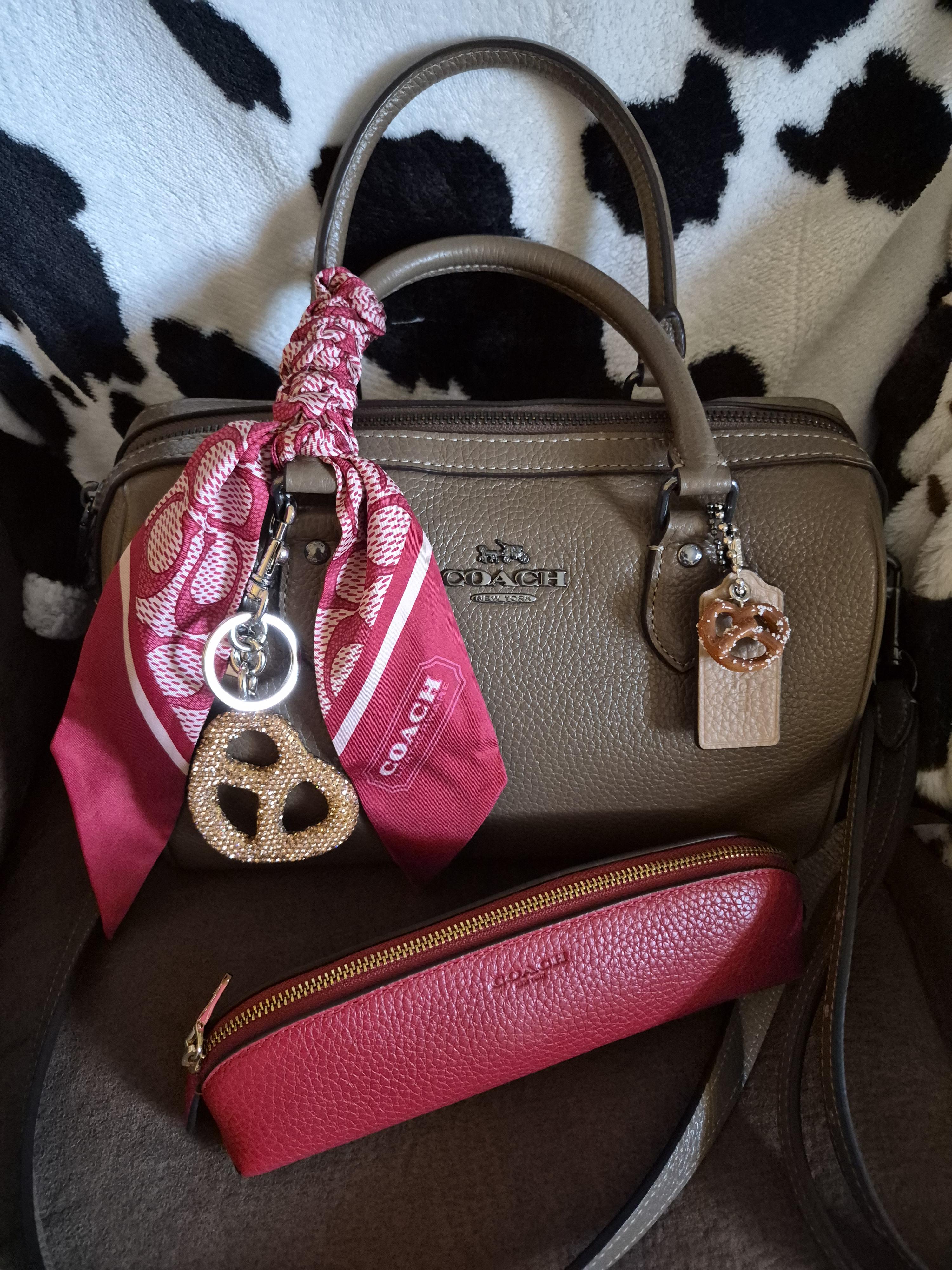 Textured Signature Print Silk Skinny Scarf | COACH®