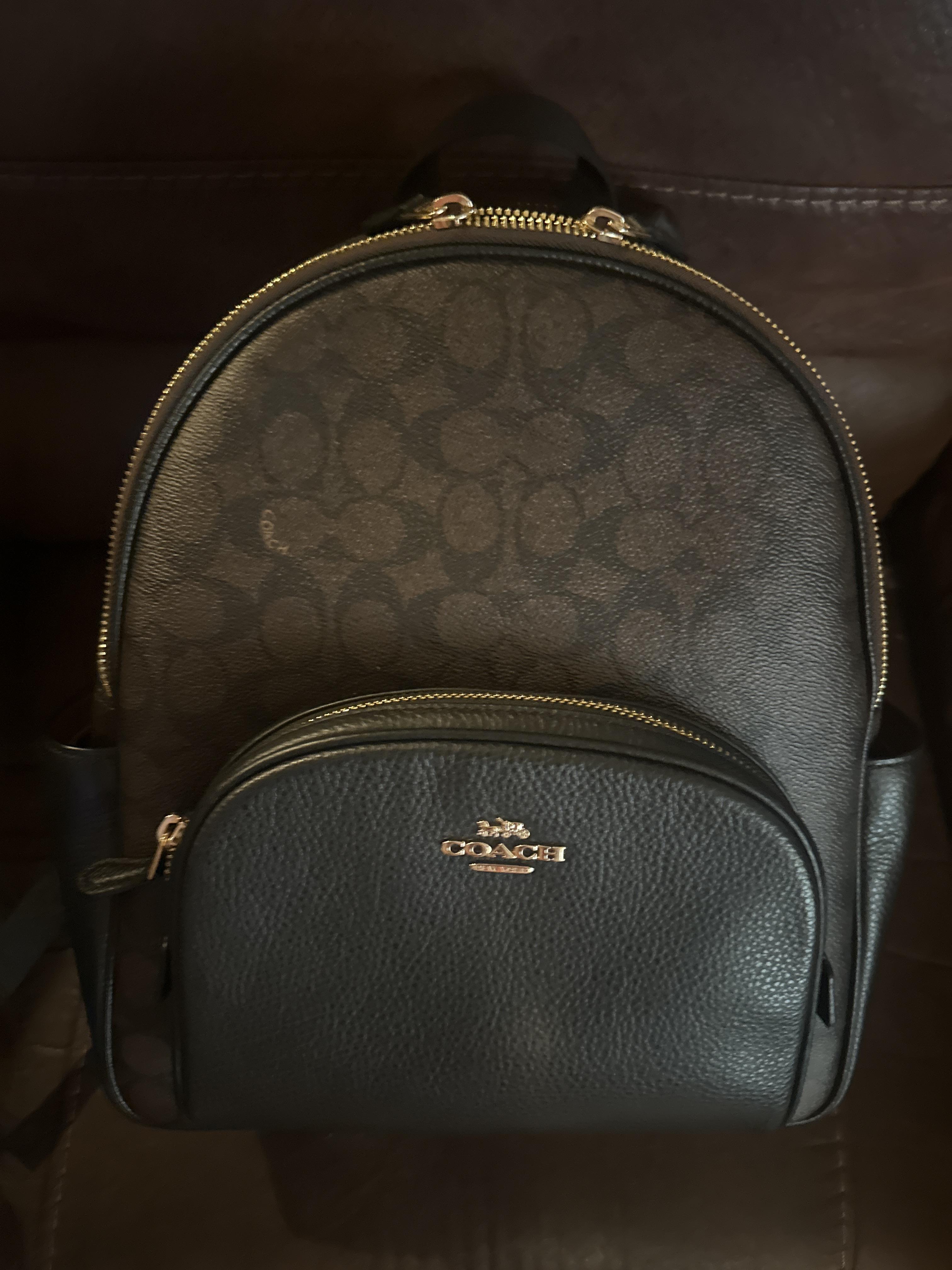 Court Backpack In Blocked Signature Canvas | COACH®