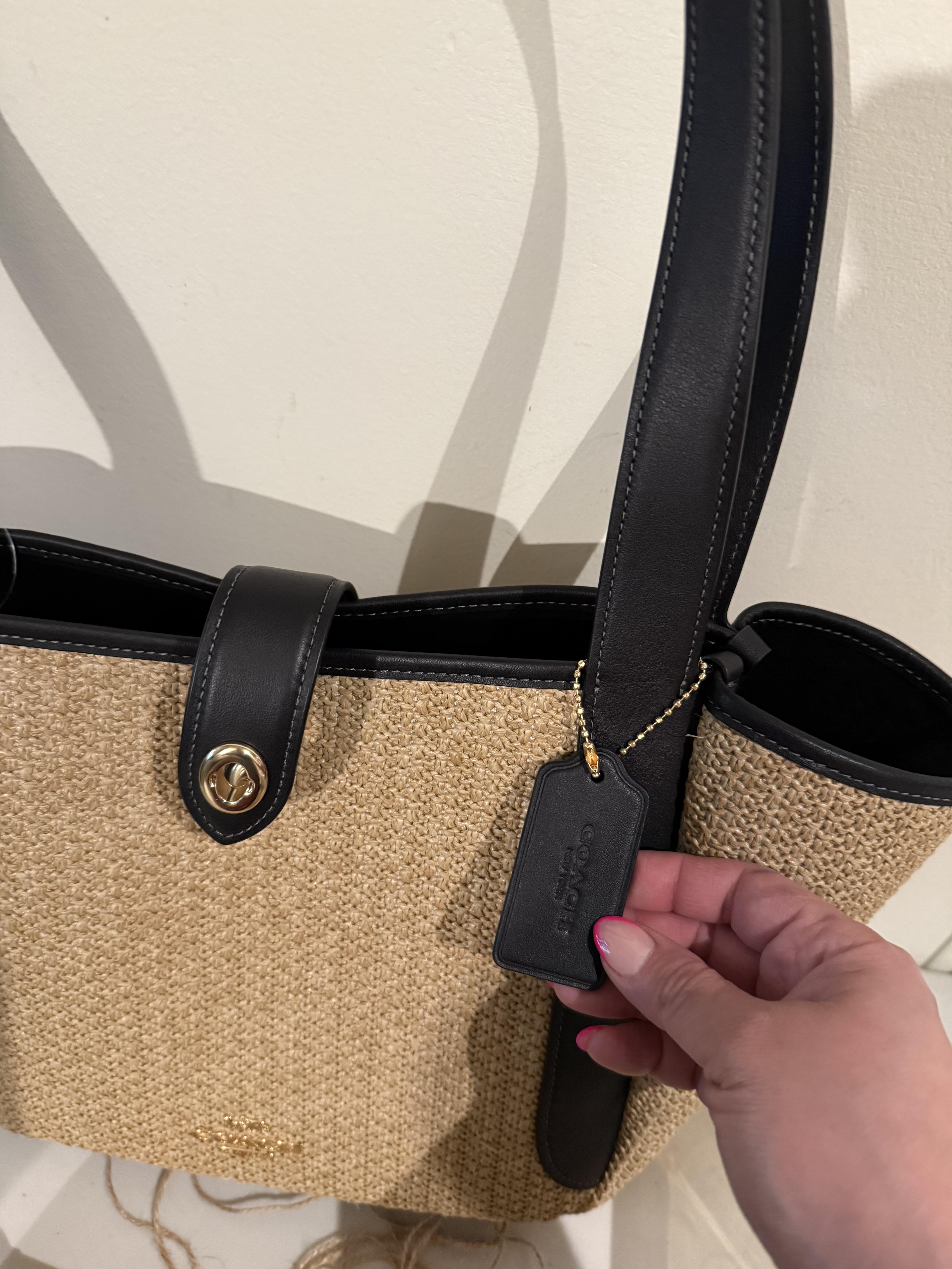 Hadley Turnlock Tote Bag With Signature Canvas | Bags | Coach | COACH®