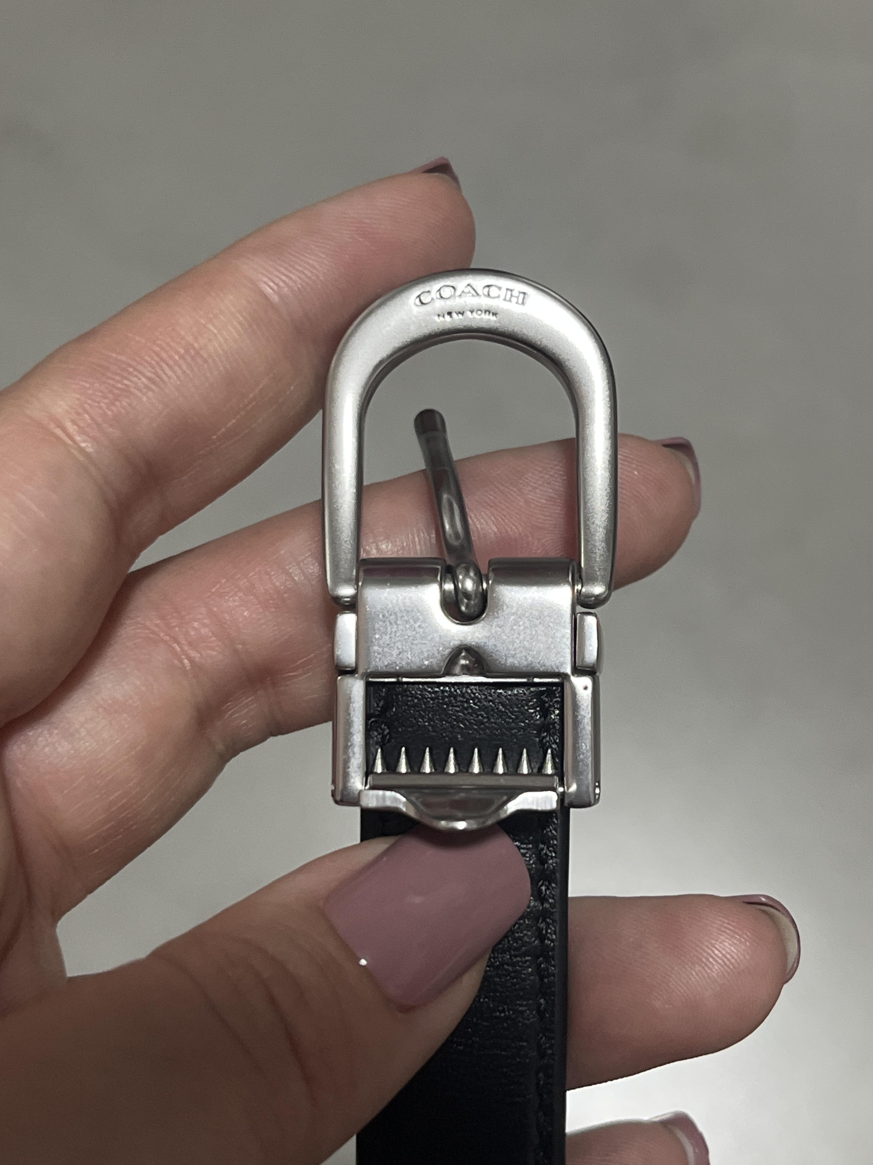 COACH Calf Leather Classic Buckle Cut To Size Reversible Belt 18 Mm NEW Coach Outlet Classic Buckle Cut To Size Reversible Belt, 18  main image 2
