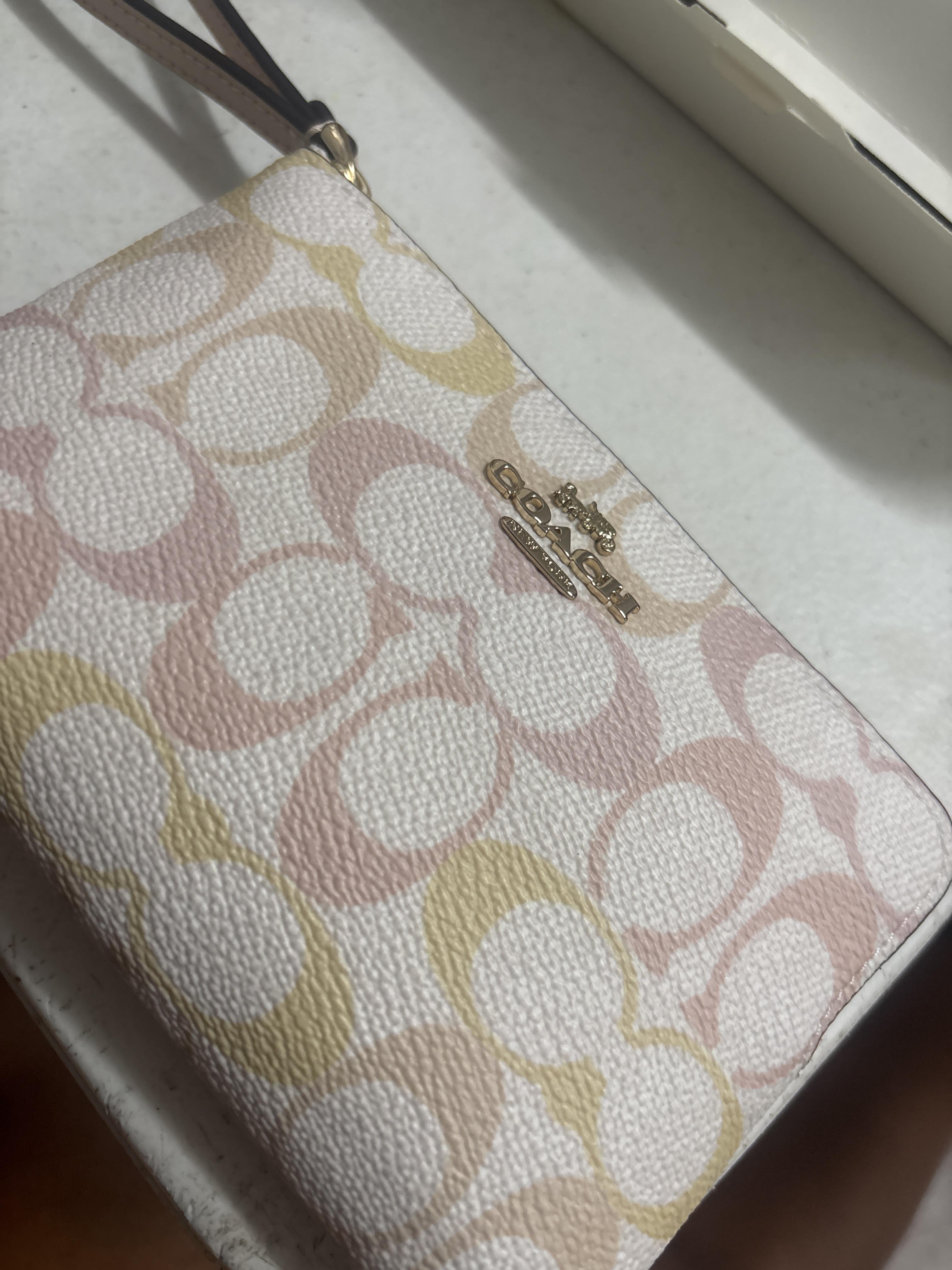 Corner Zip Wristlet With Signature Canvas | Wallets | Coach | COACH®