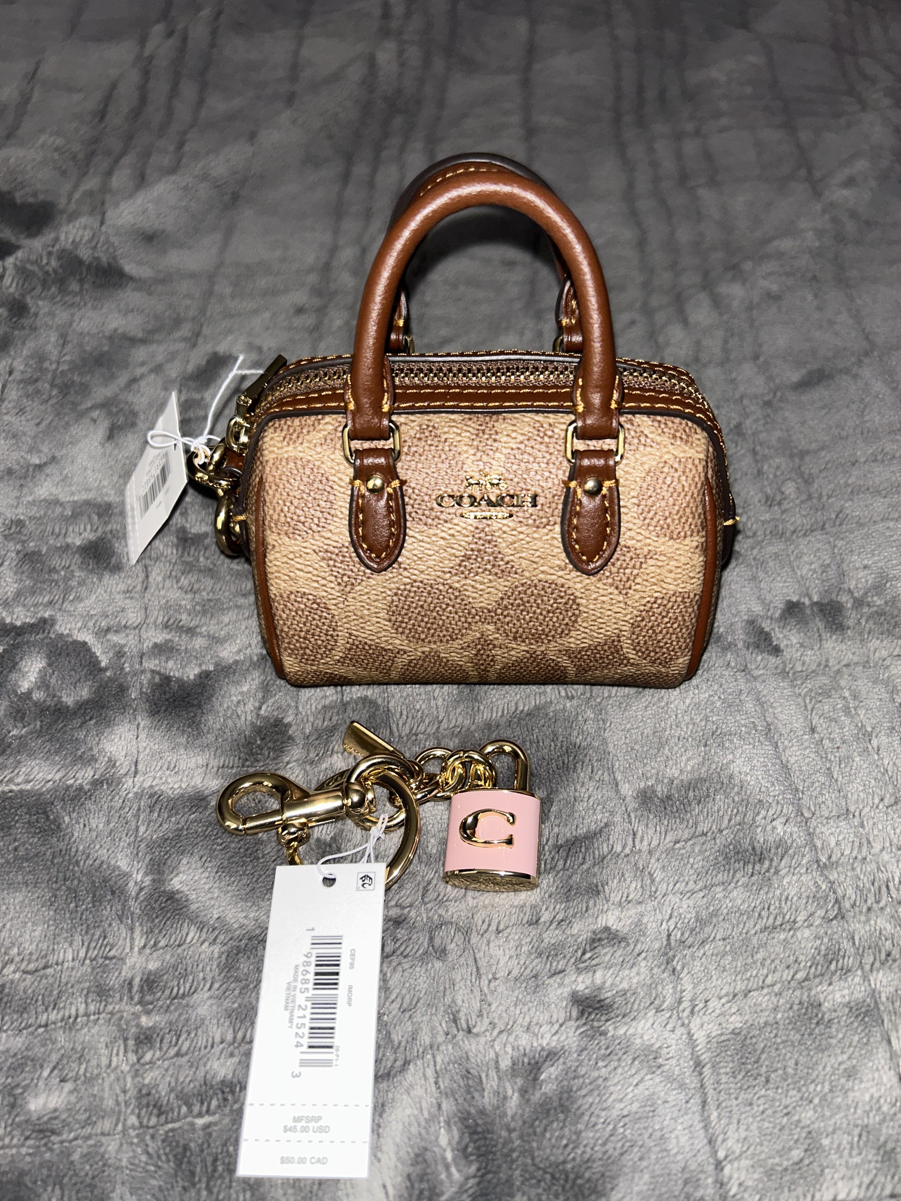 Mini Rowan Bag Charm In Signature Canvas | COACH®