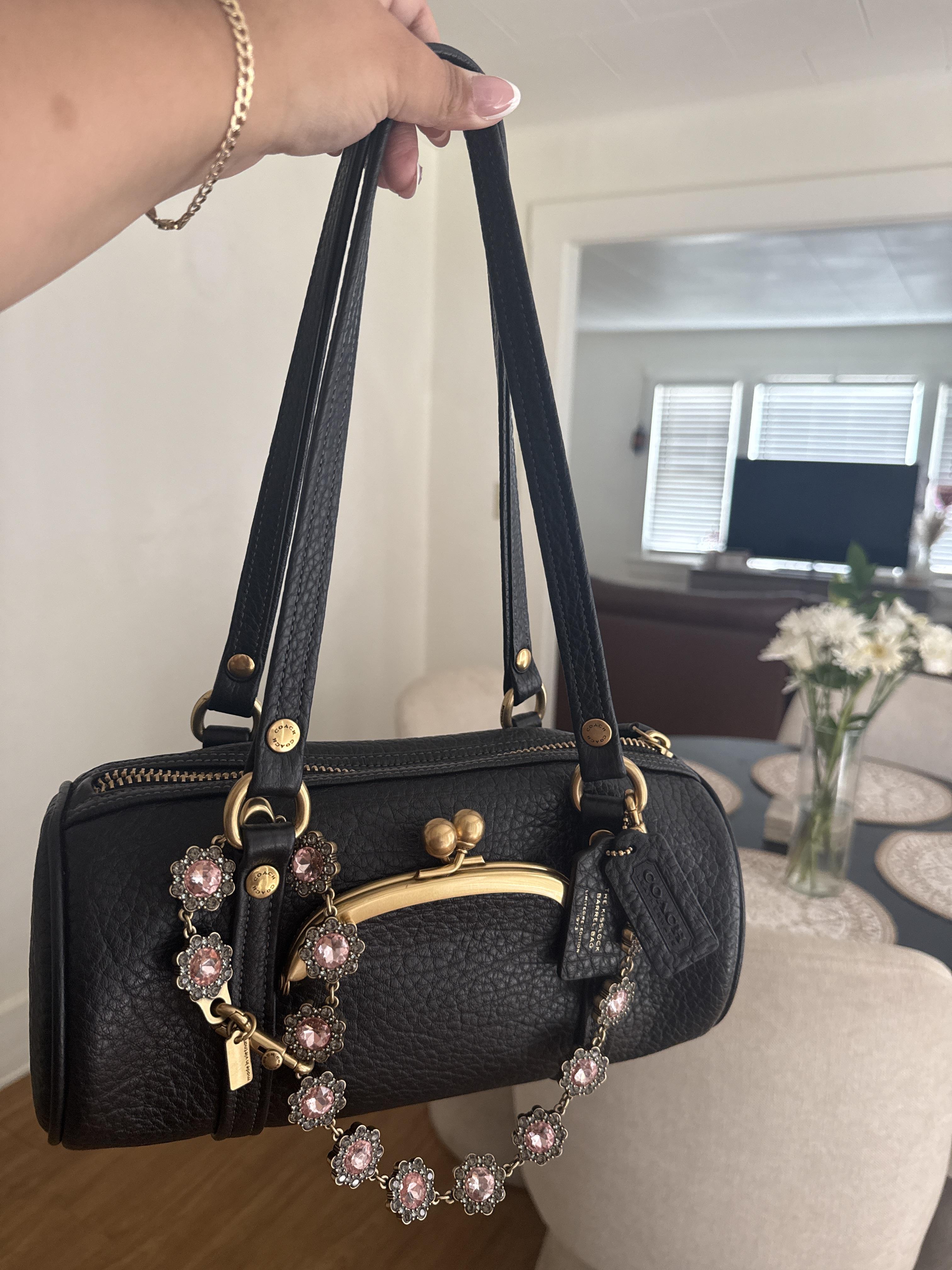 Kisslock Barrel Bag 28 In Repurposed Denim | Bags | Coach | COACH®