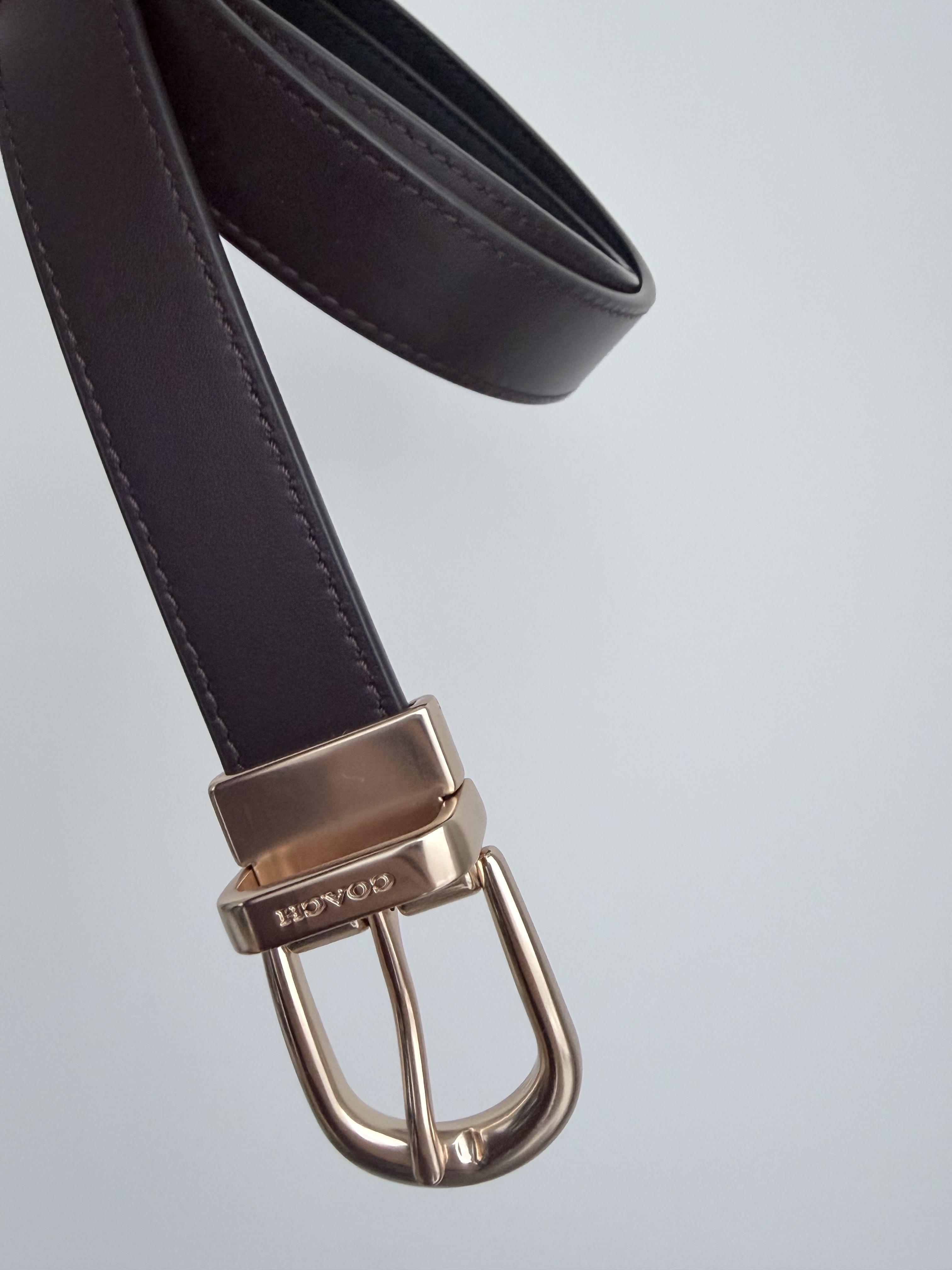 Large Leather Belt 25mm Classic Reversible Buckle Closure Classic Buckle Cut-To-Size Reversible Belt, 25 Mm  main image 3