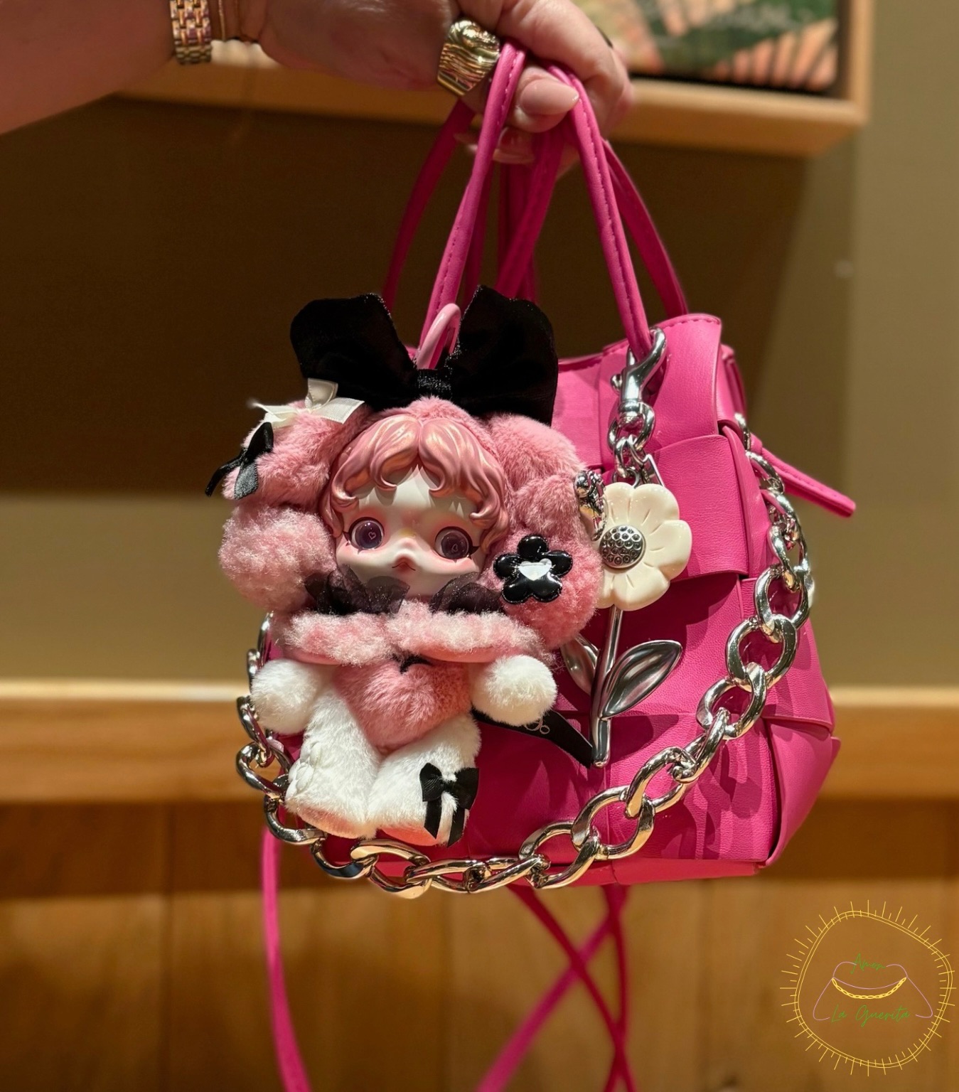 アクセサリー Y2K COACH Willow Floral Bag Charm Coach Willow Floral